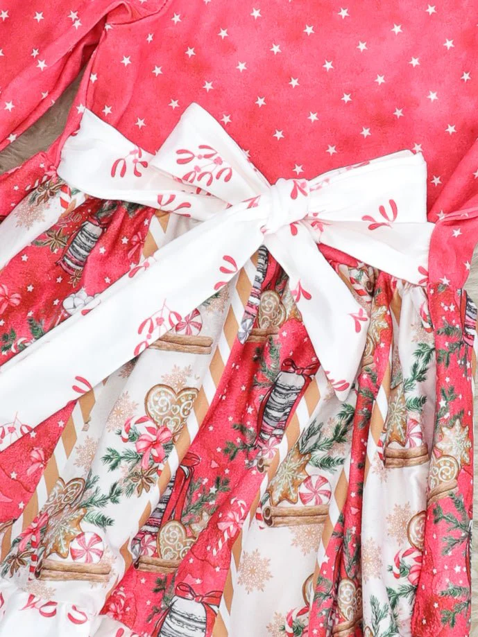 Red Polka Dot Hot Cocoa Ruffle Dress - Image 2