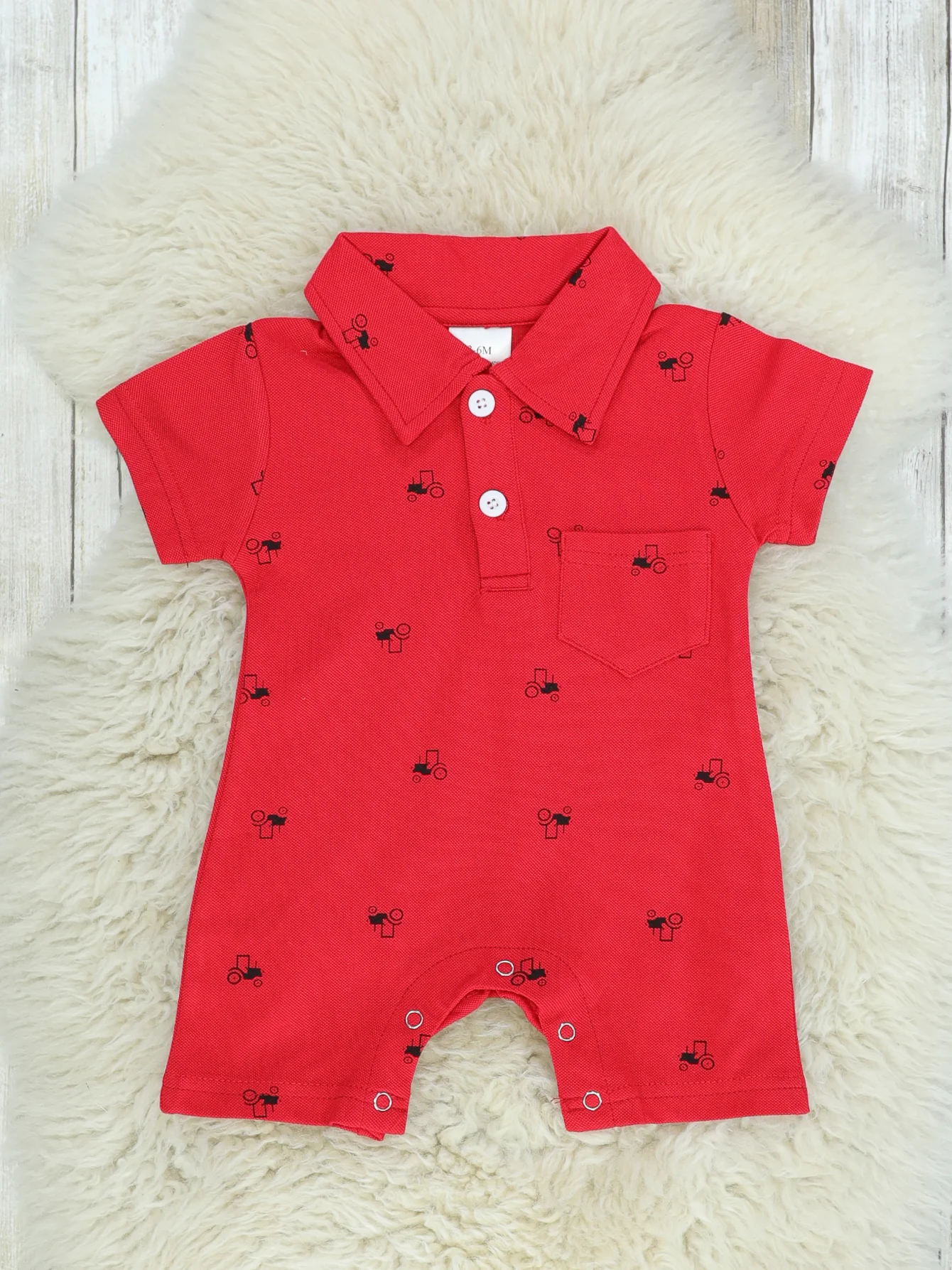 Red Polo Romper