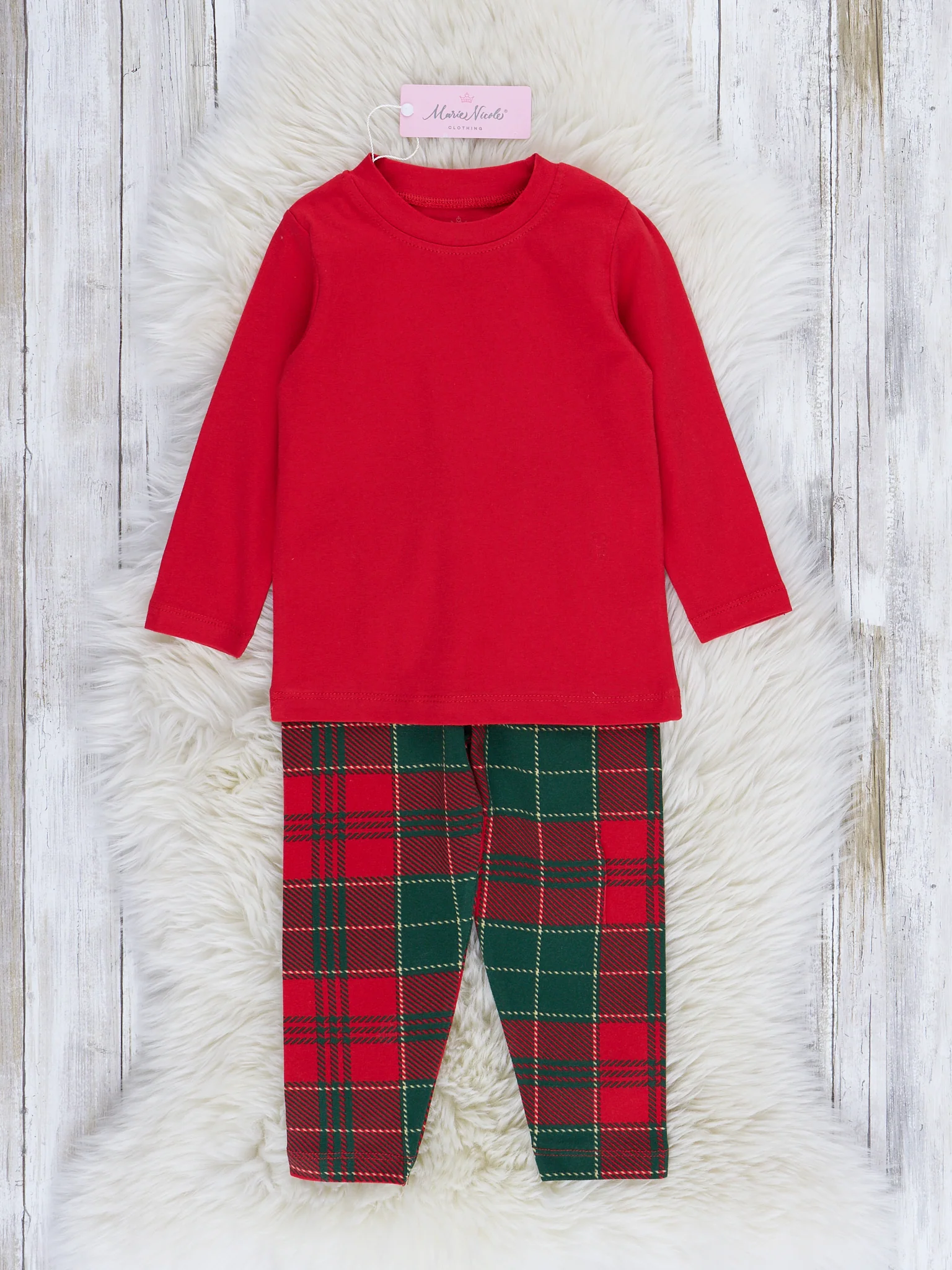 Red Shirt Plaid Family Christmas Pajamas - Image 3