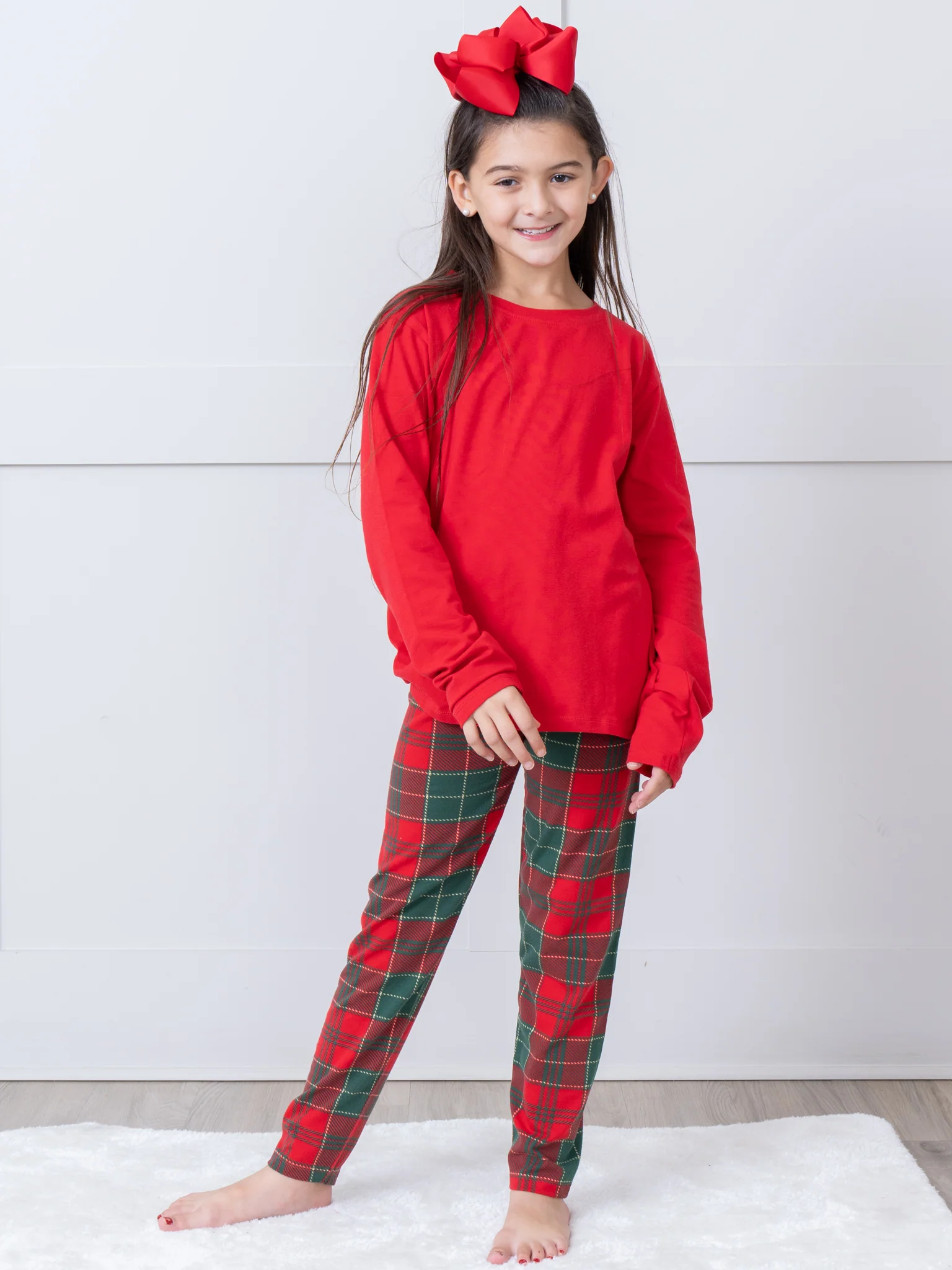 Red Shirt Plaid Family Christmas Pajamas - Image 4