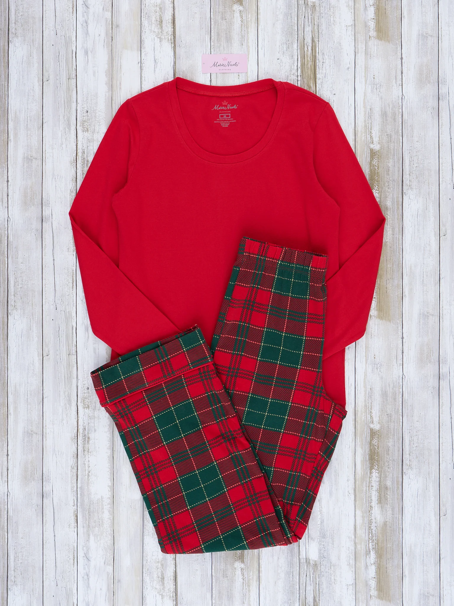 Red Shirt Plaid Family Christmas Pajamas - Image 7