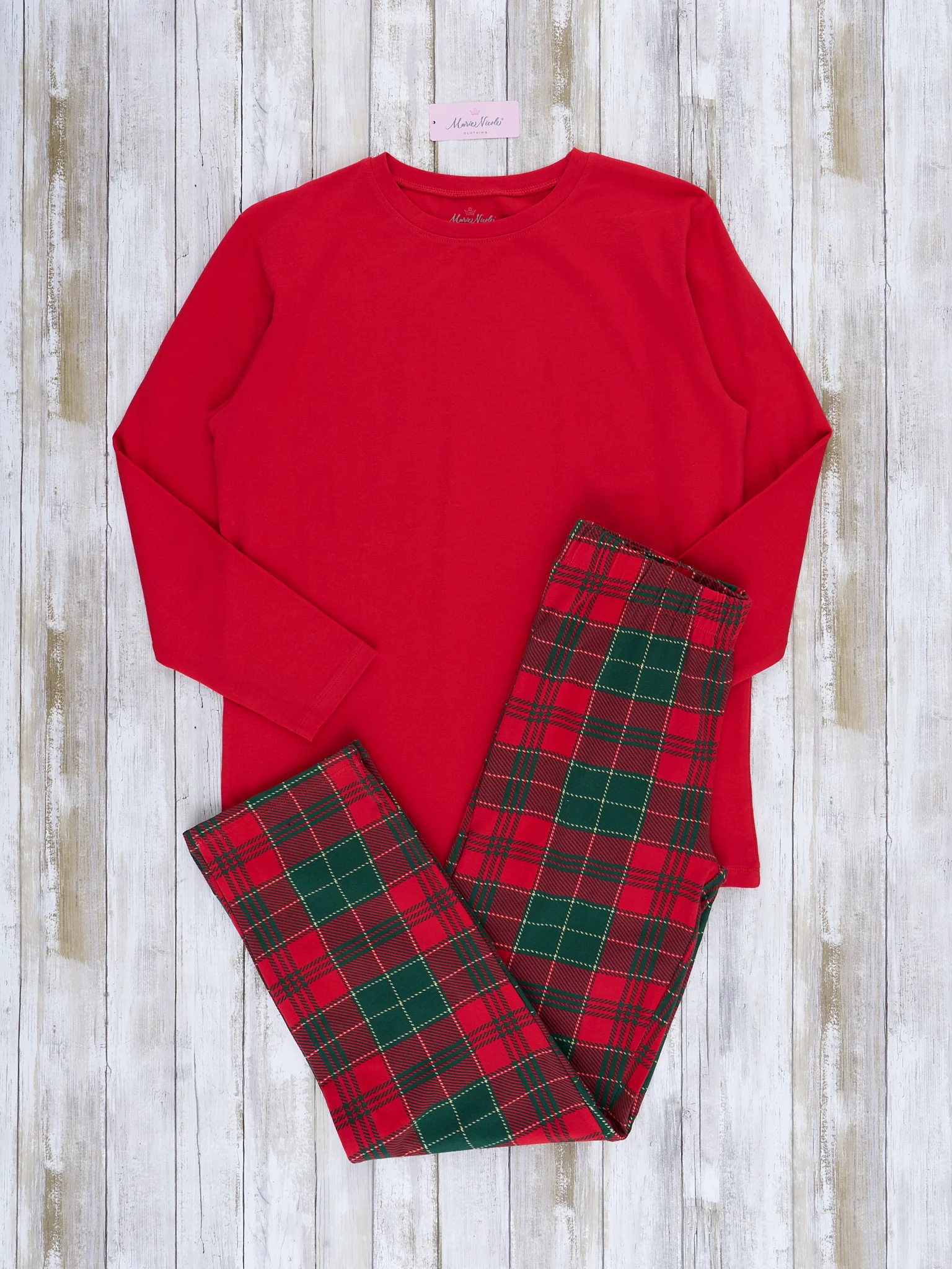 Red Shirt Plaid Family Christmas Pajamas - Image 8