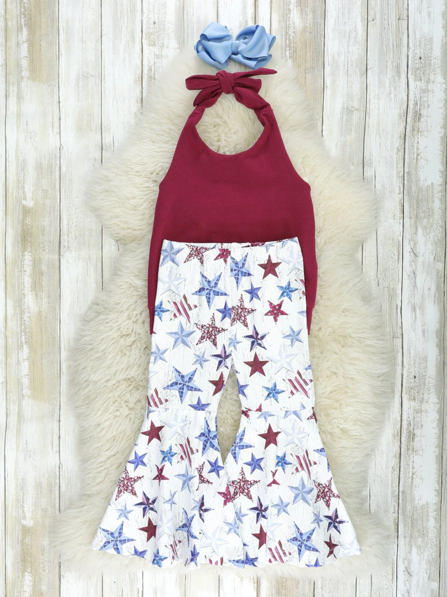Tie Top & Star Bell Bottoms - Image 2