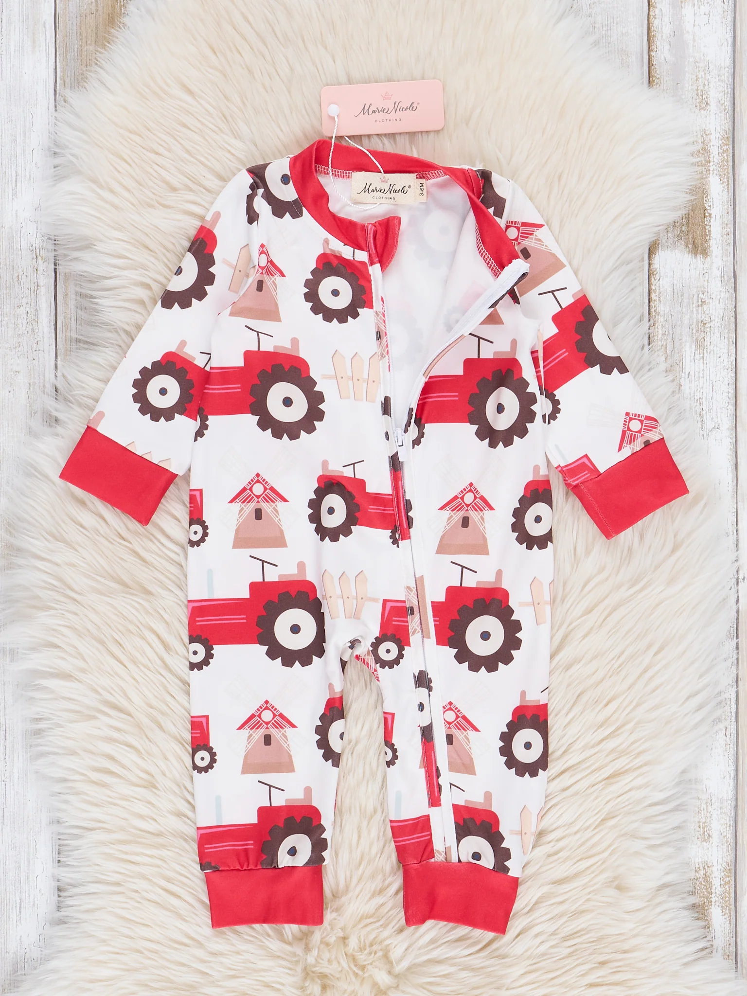 Red Tractor Tales Sleeper Pajamas - Image 2