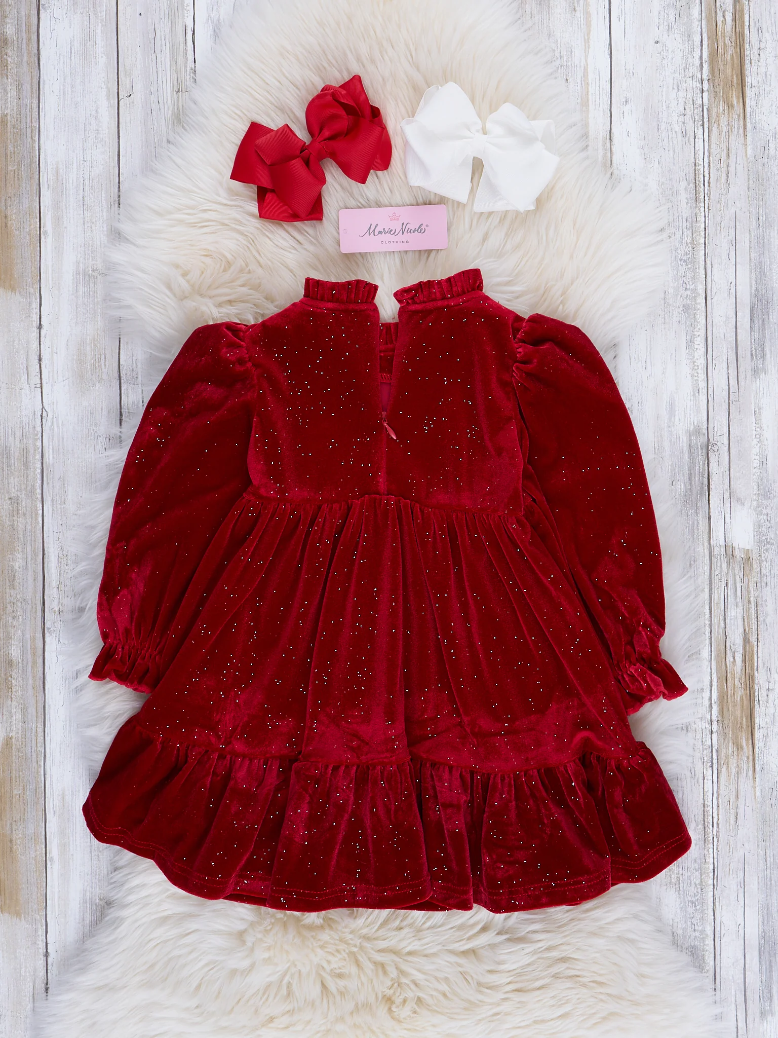 Red Velvet Dress - Image 2
