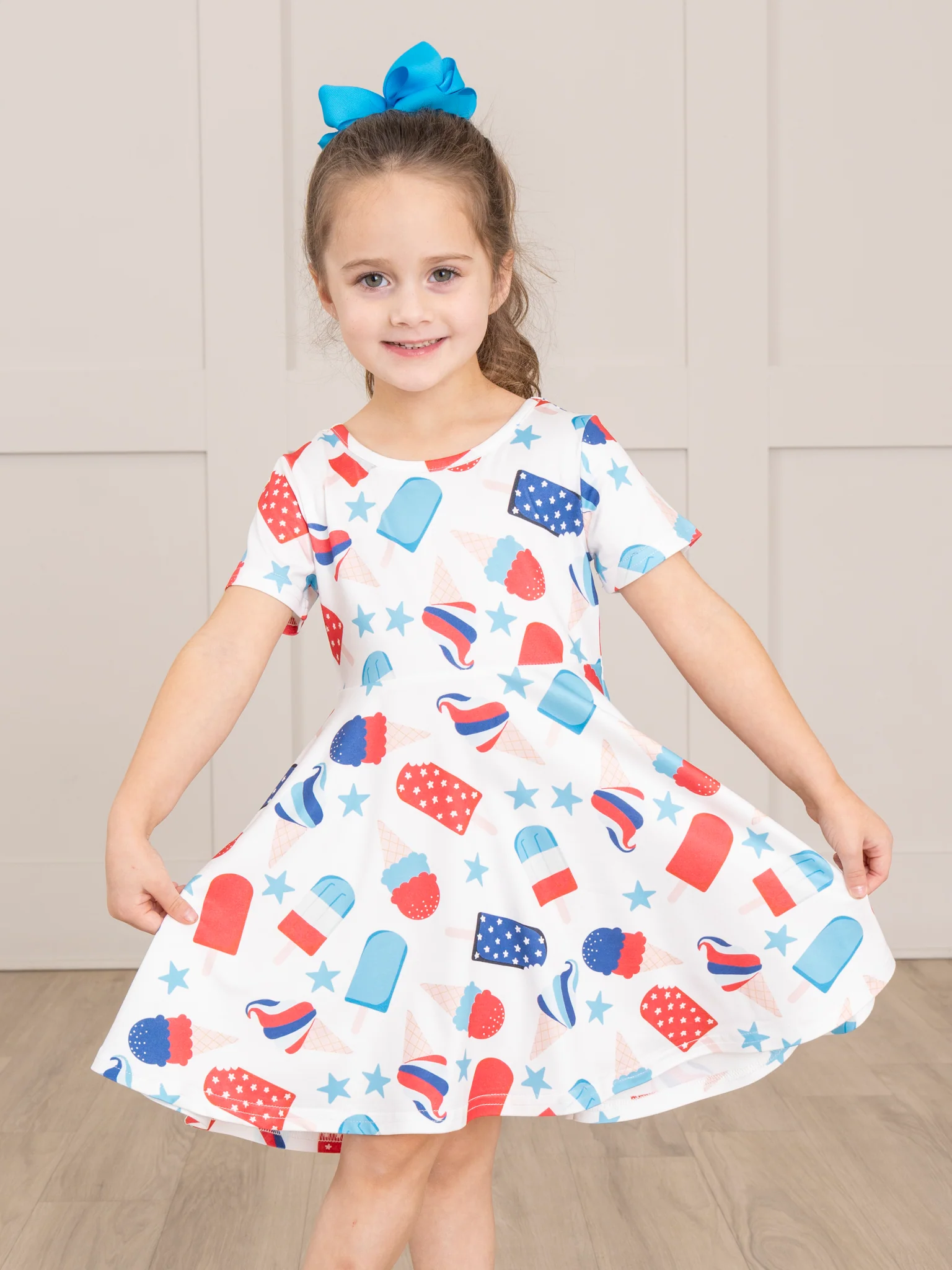 Red, White, & Blue Popsicle Swing Dress