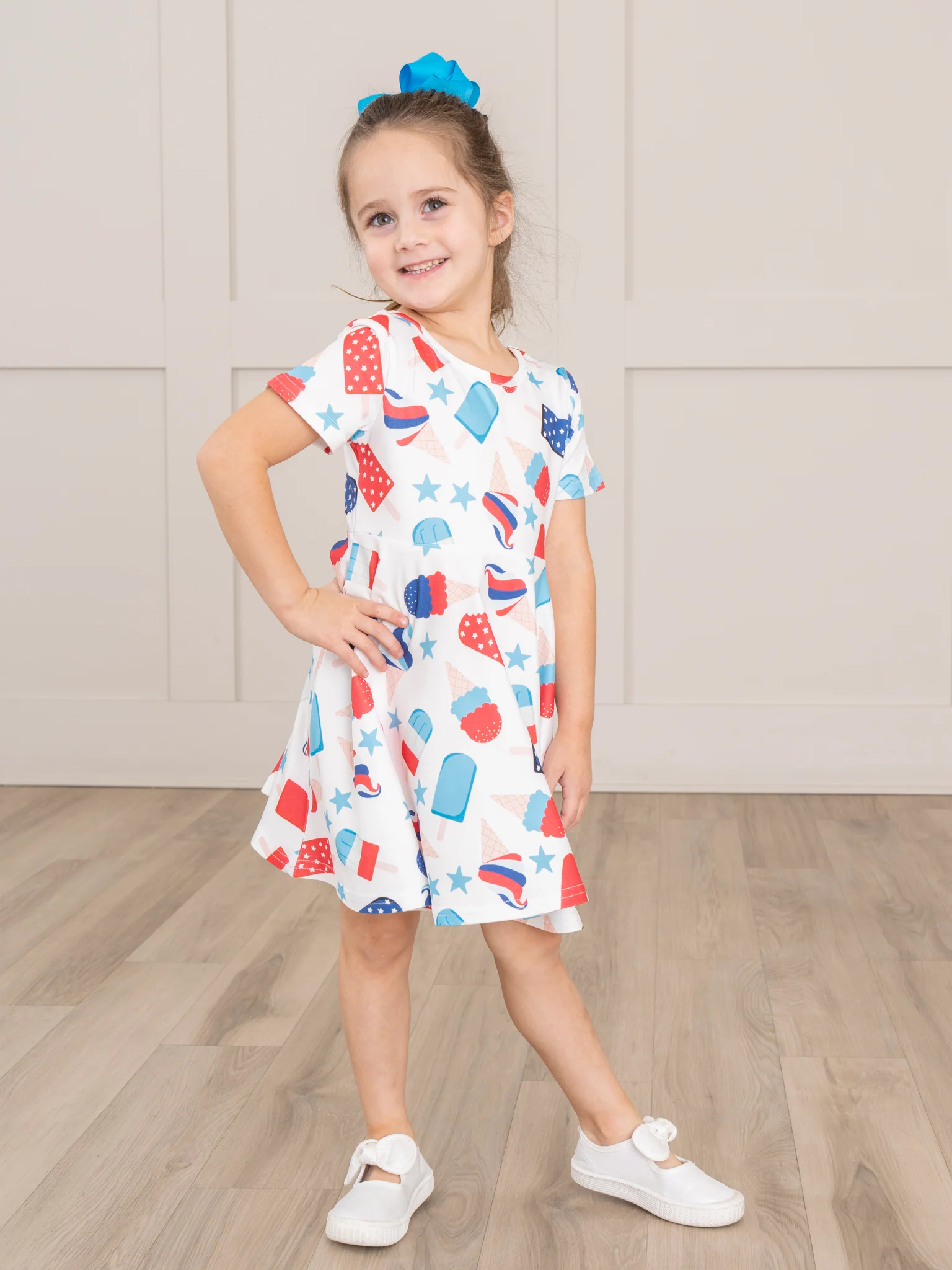 Red, White, & Blue Popsicle Swing Dress - Image 3