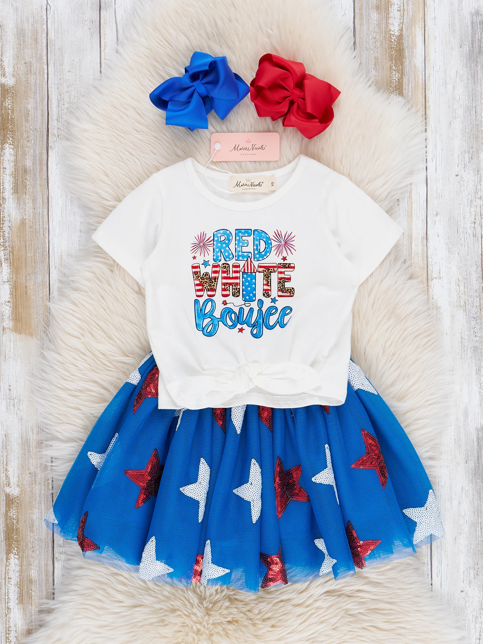 "Red White & Boujee" Tulle Outfit - Image 2