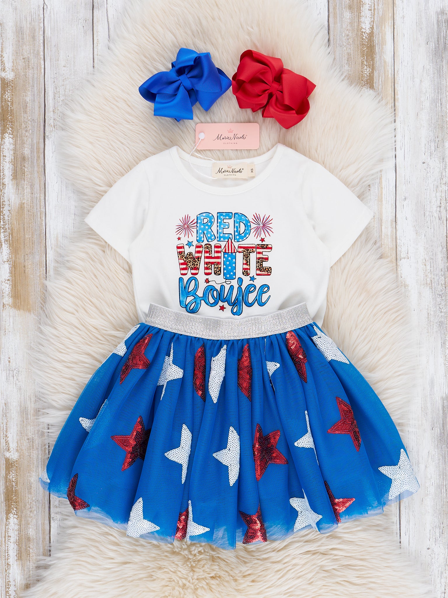 "Red White & Boujee" Tulle Outfit - Image 3