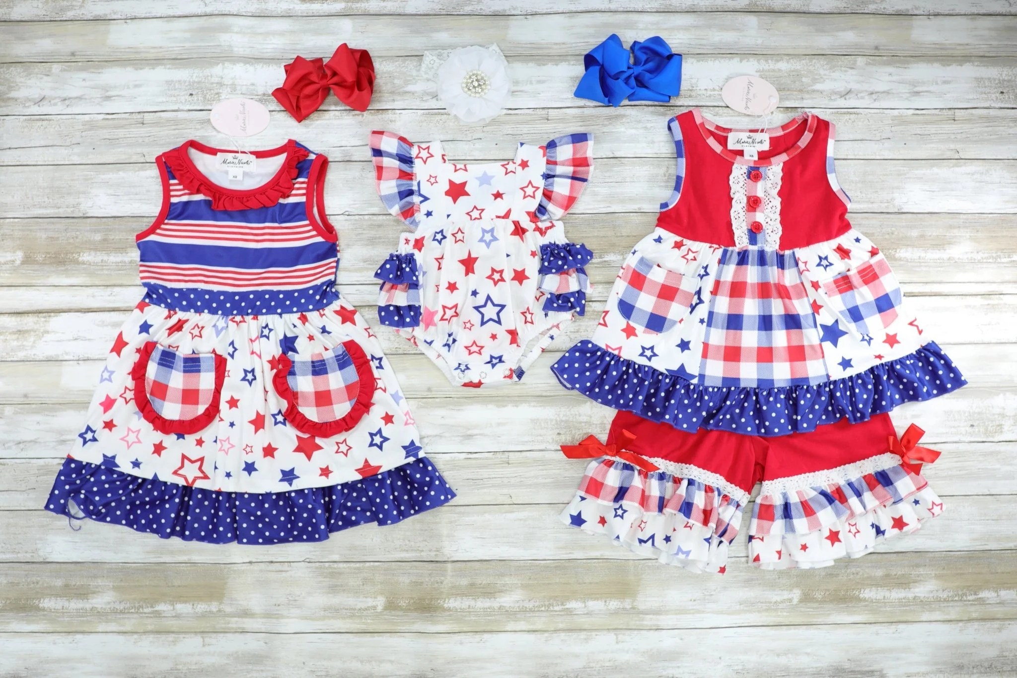 Red, White, & Blue Star Pocket Dress - Image 2