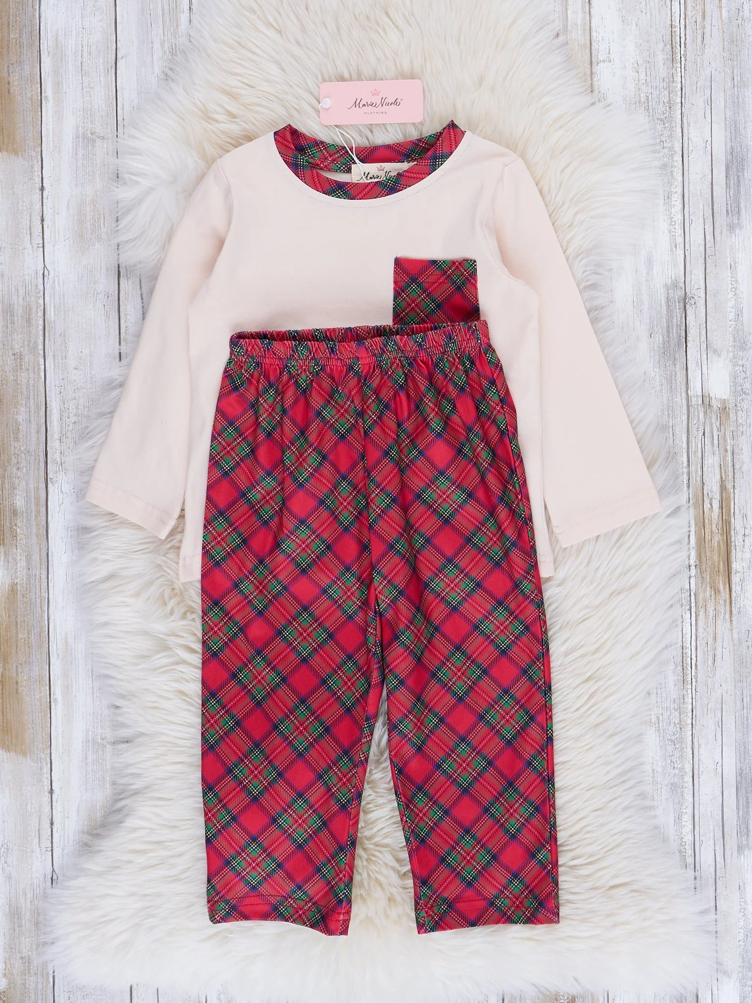 Red & White Tartan Pocket Outfit - Image 2