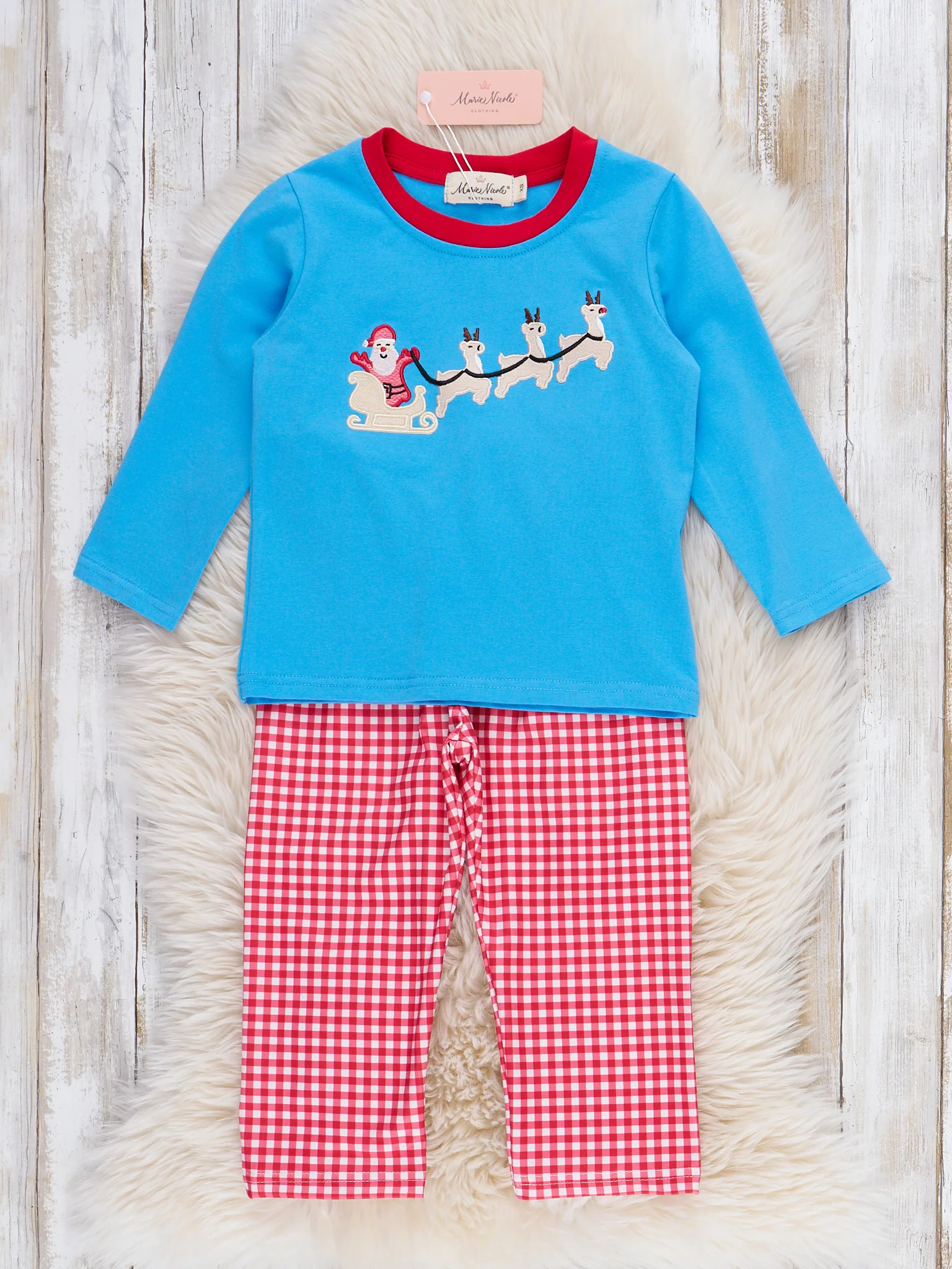 Reindeer Night Christmas Embroidered Outfit
