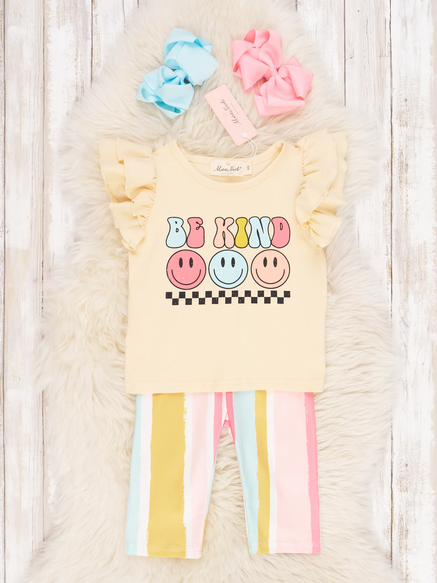 Retro "Be Kind" Ruffle Capri Outfit