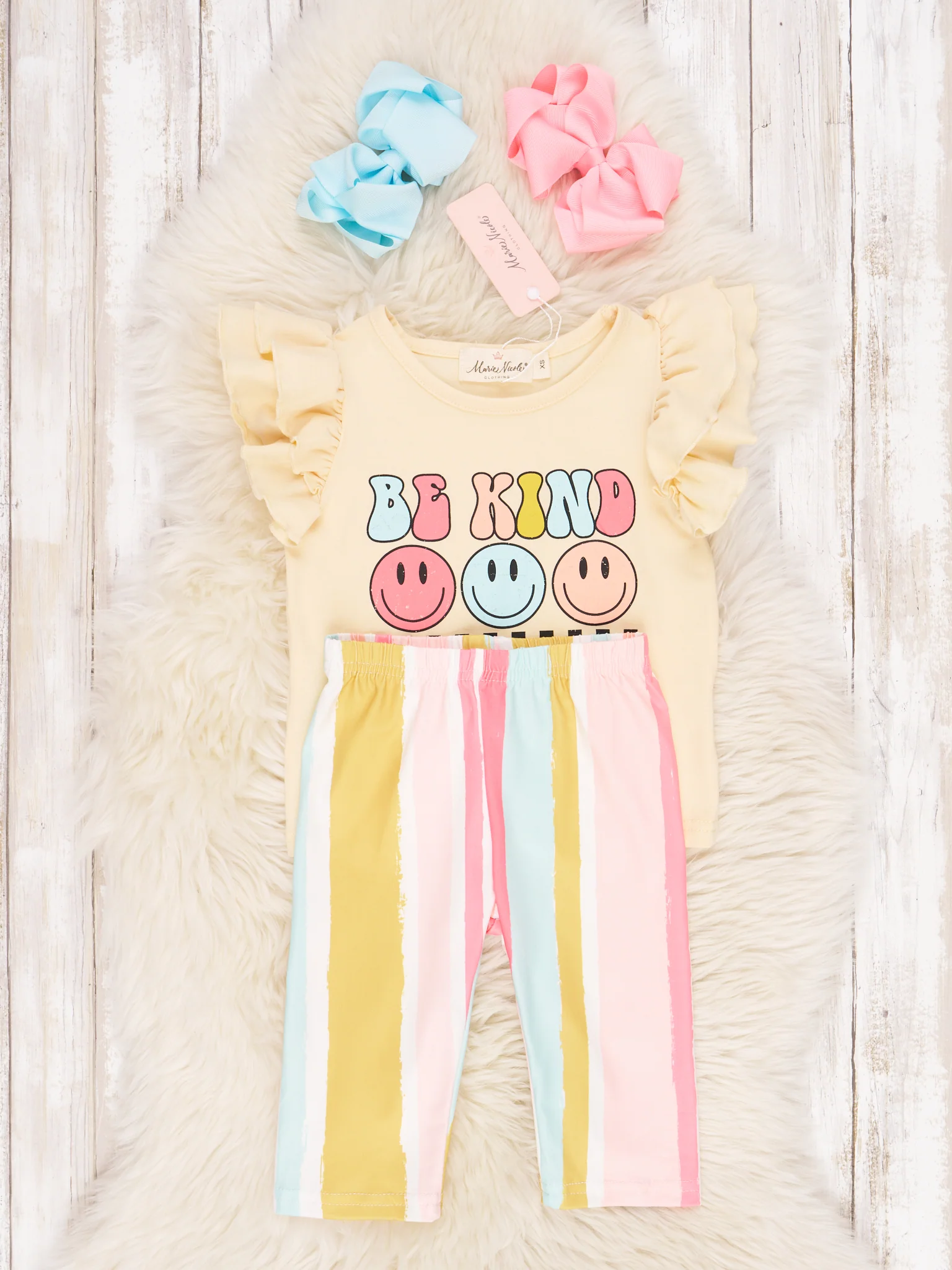 Retro "Be Kind" Ruffle Capri Outfit - Image 2