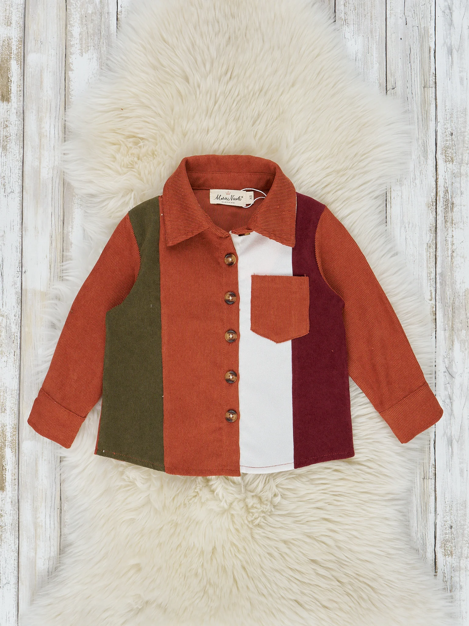 Retro Stripes Pocket Button Up Shirt - Image 2