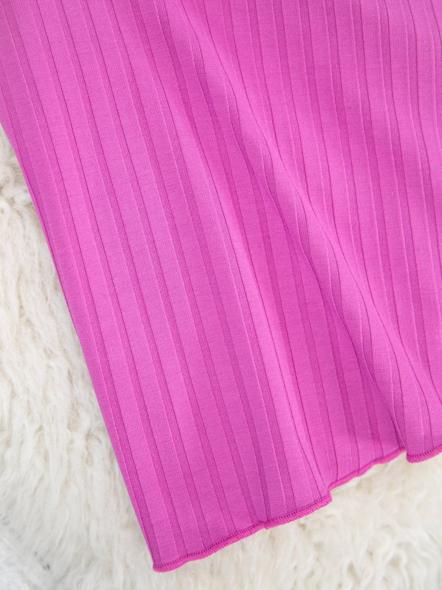 Ribbed Fuchsia Bell Bottoms - Image 3