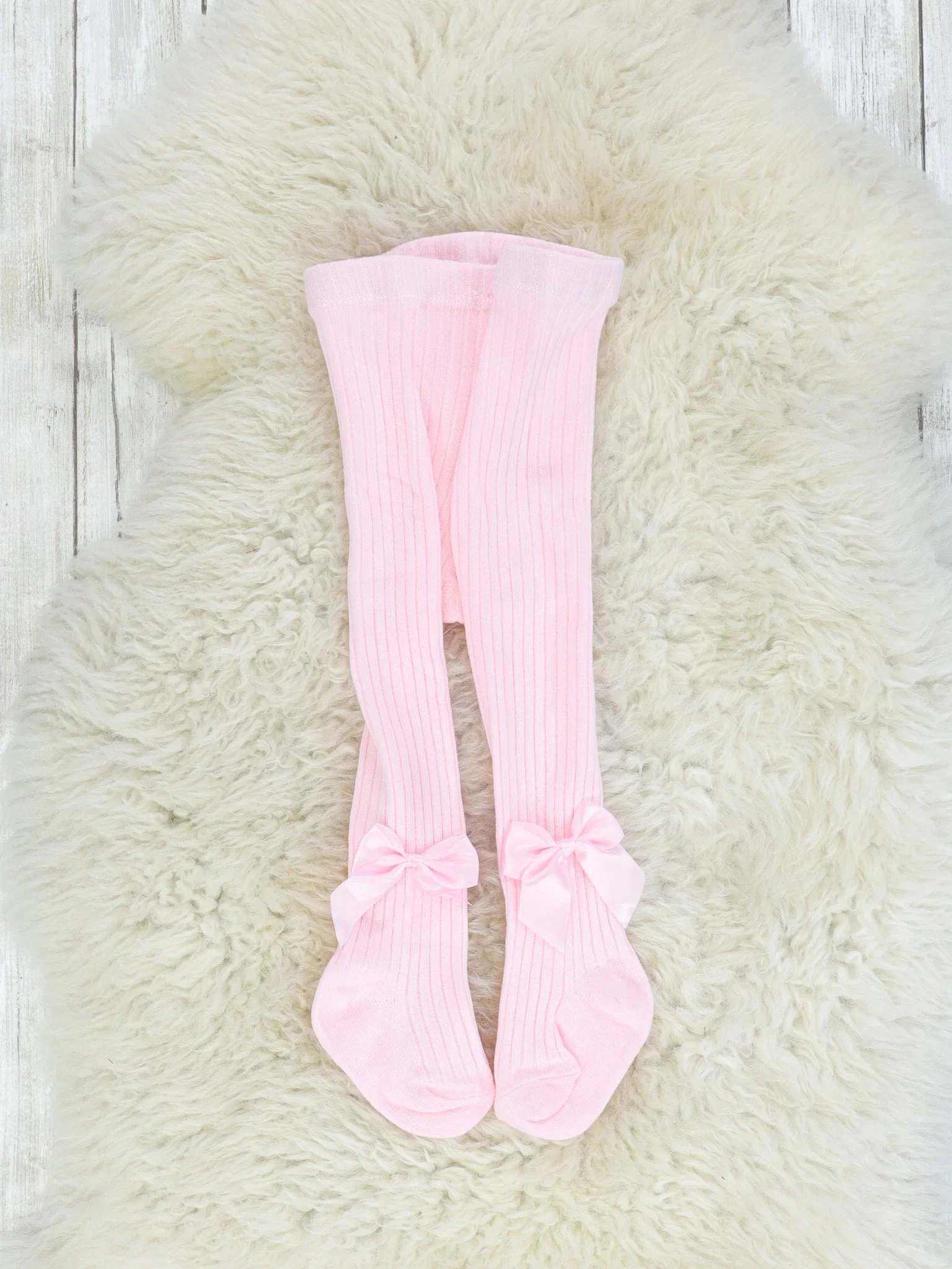 Ribbon Bow Cotton Knitted Tights - 6 Colors Available - Image 29