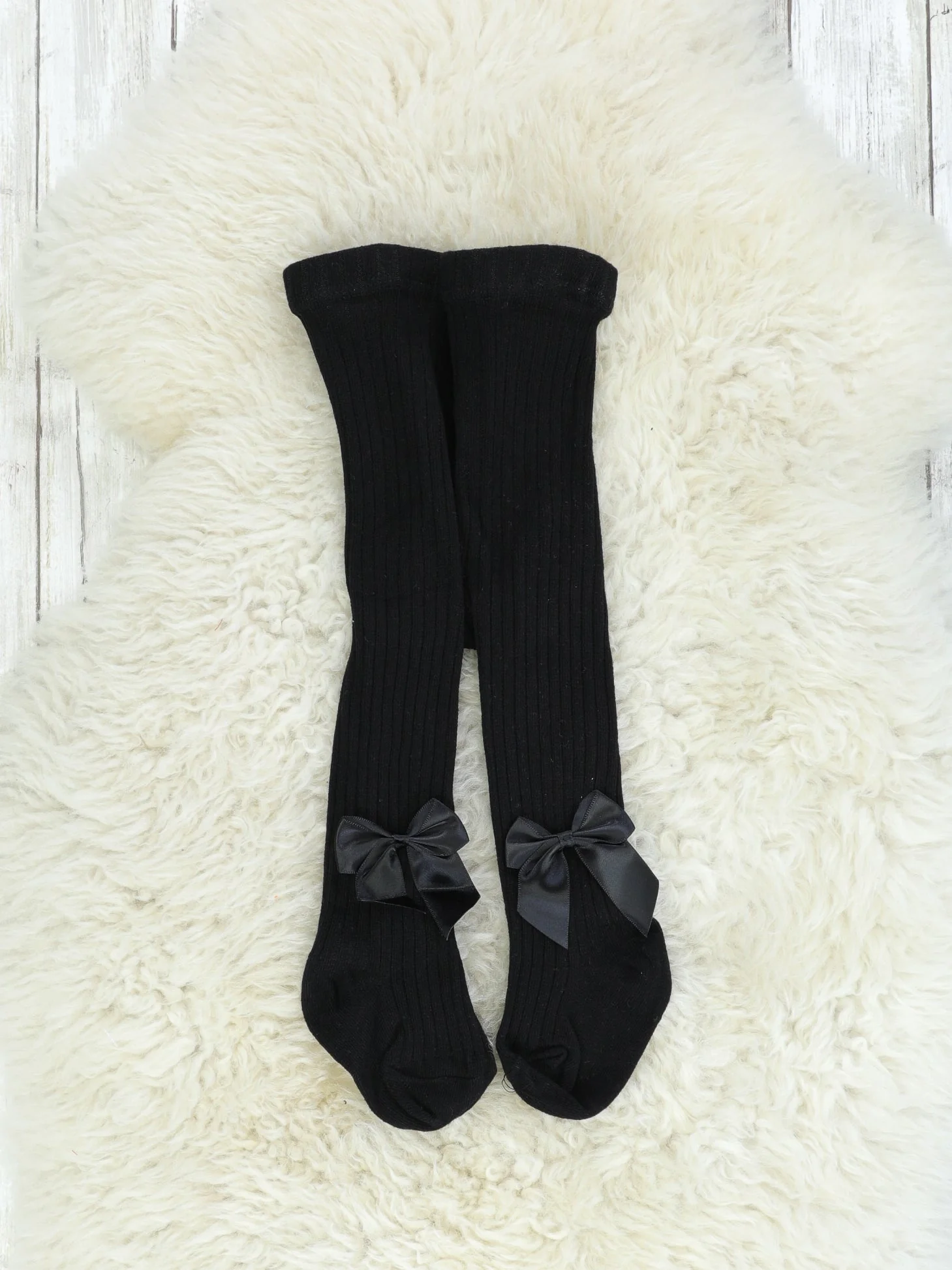 Ribbon Bow Cotton Knitted Tights - 6 Colors Available - Image 38