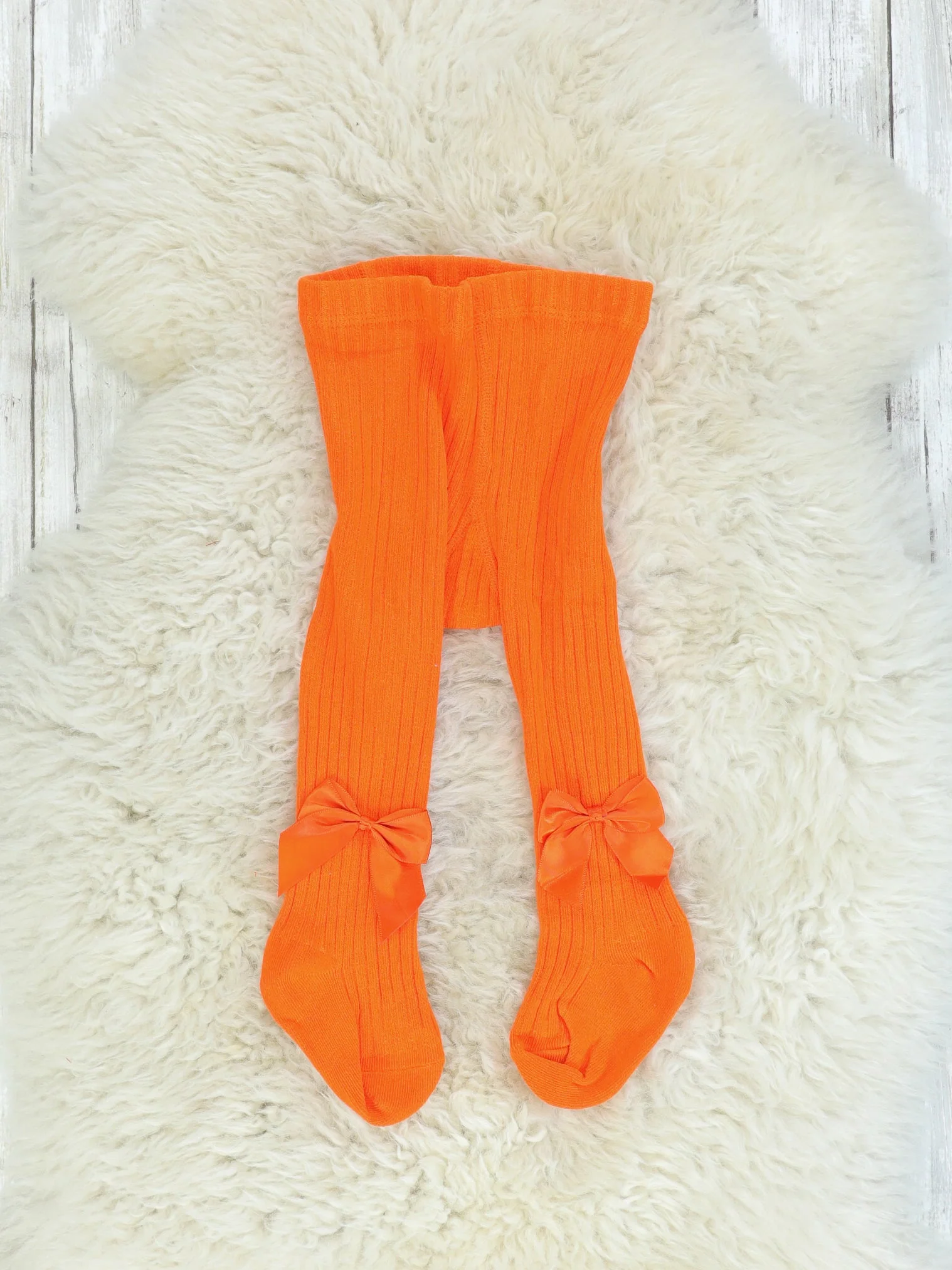 Ribbon Bow Cotton Knitted Tights - 6 Colors Available - Image 94