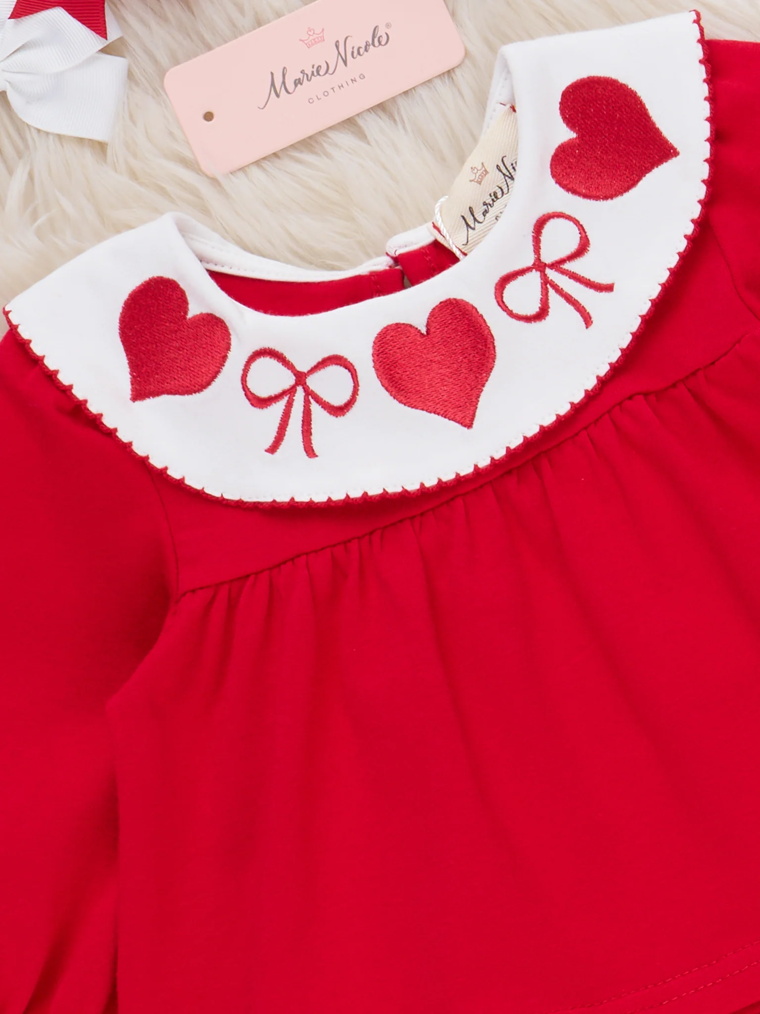 Ribbons & Hearts Embroidered Bloomers Outfit - Image 2
