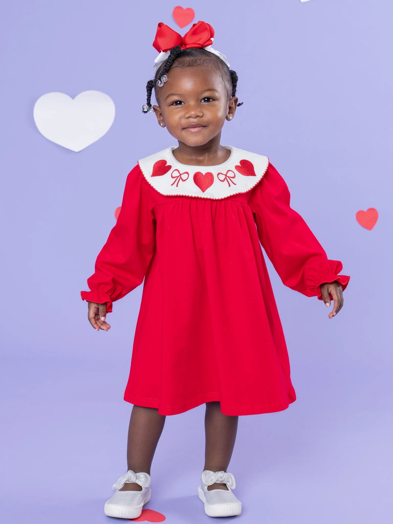 Ribbons & Hearts Embroidered Dress - Image 5
