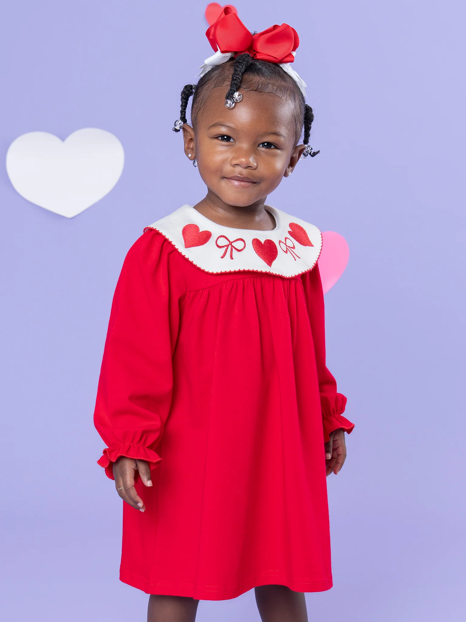 Ribbons & Hearts Embroidered Dress - Image 6