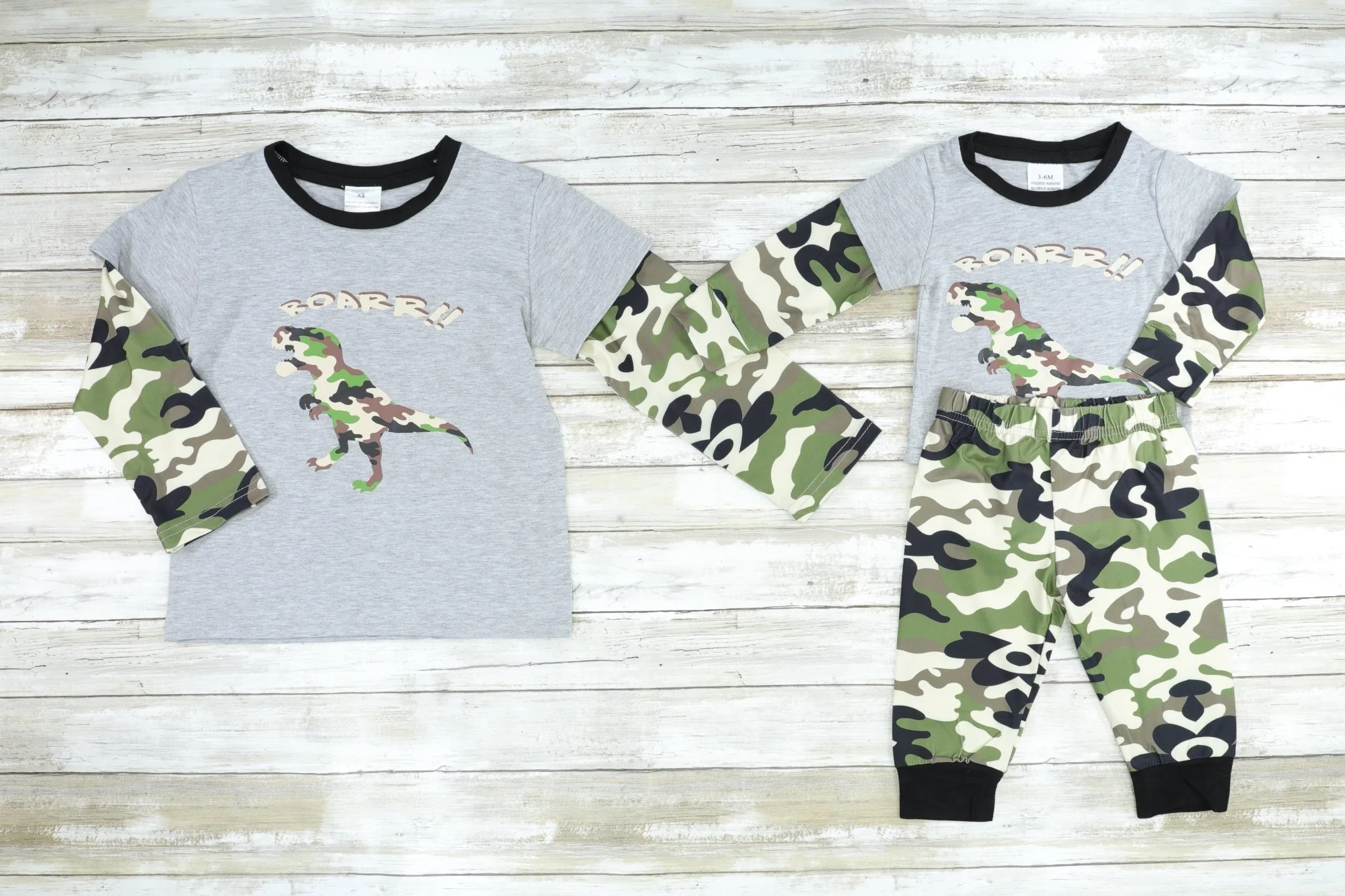 Roar Camo Dinosaur Jogger Outfit - Image 3
