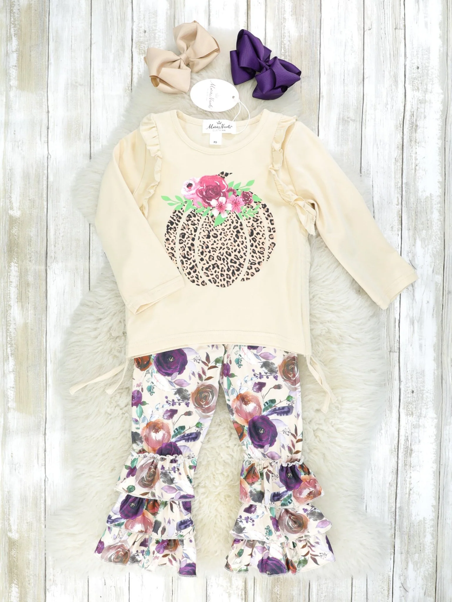Rose & Pumpkin Ruffle Outfit