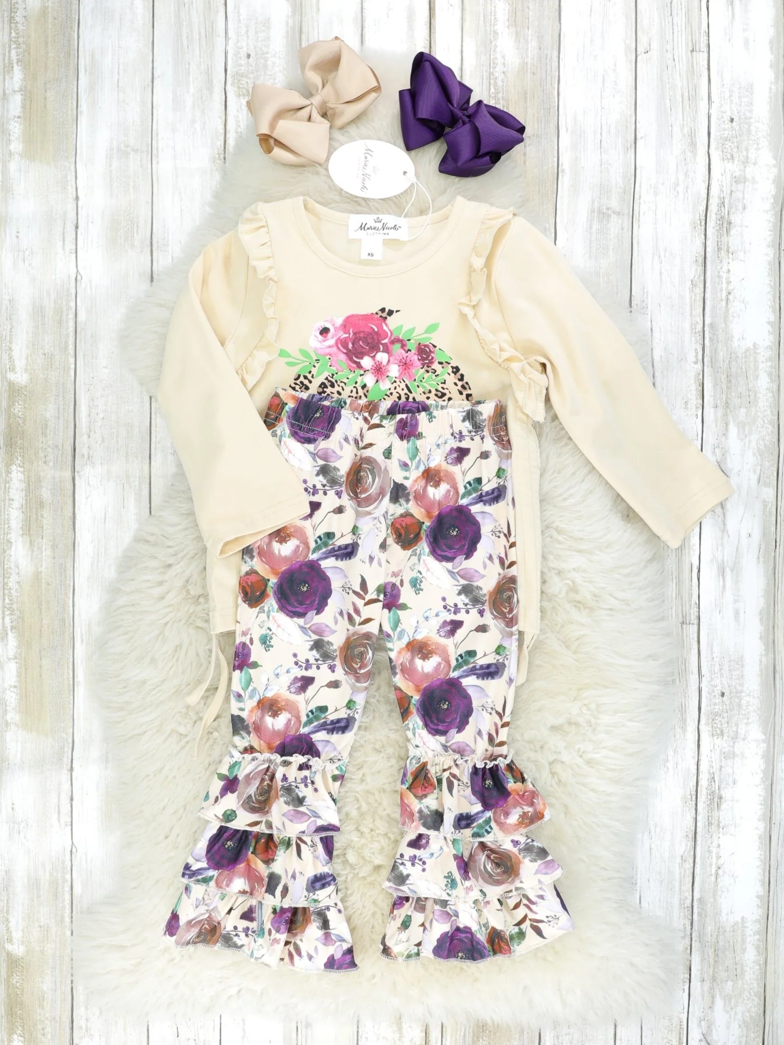 Rose & Pumpkin Ruffle Outfit - Image 2