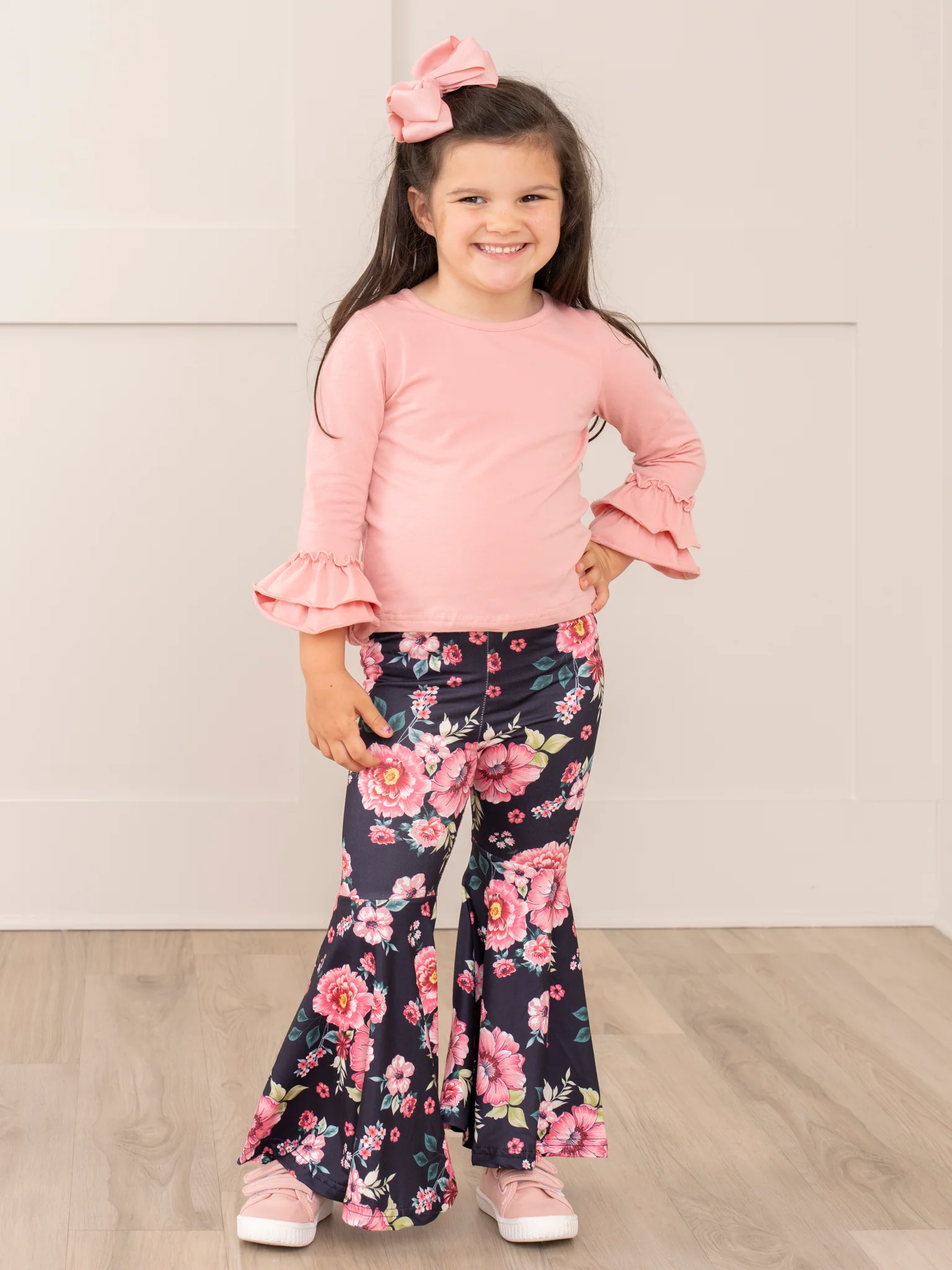 Pink Garden Bell Bottoms 3 Piece Set - Image 6