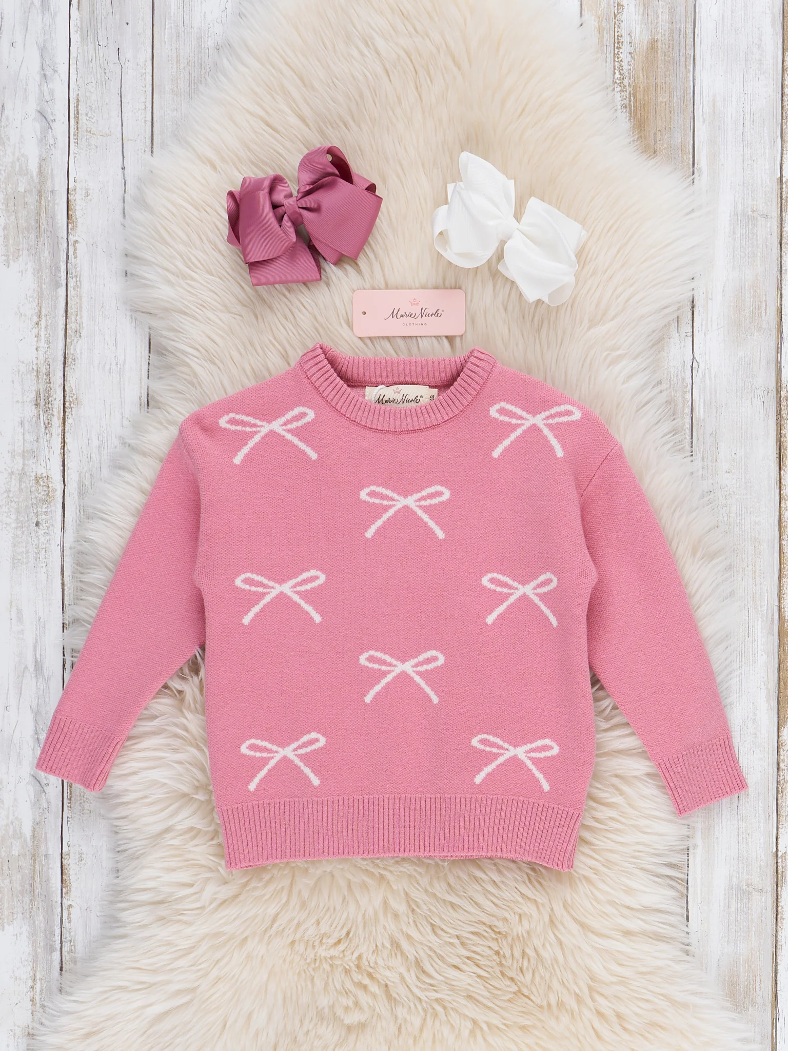 Rose Sweet Ribbon Sweater - Image 2