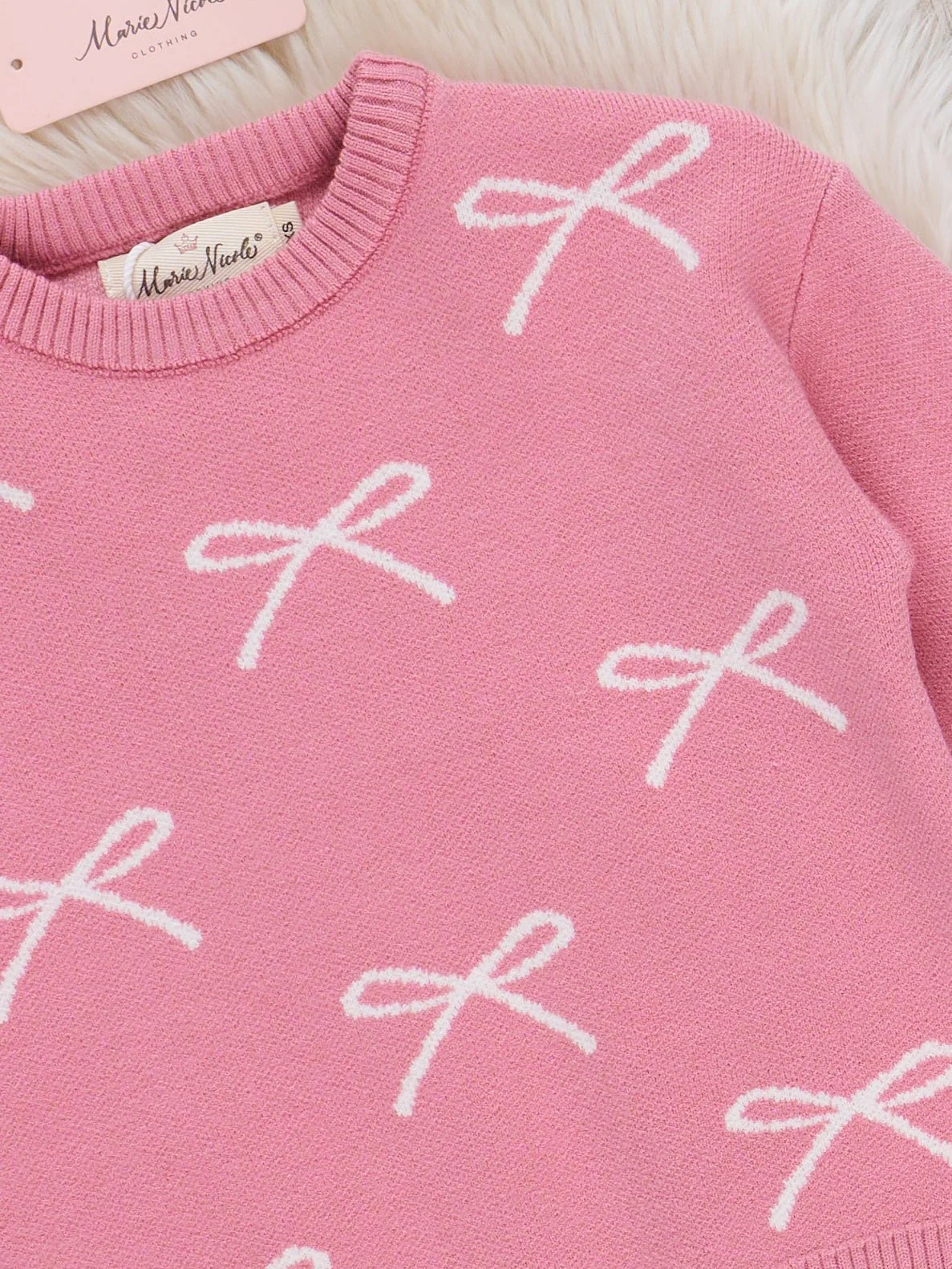 Rose Sweet Ribbon Sweater - Image 3