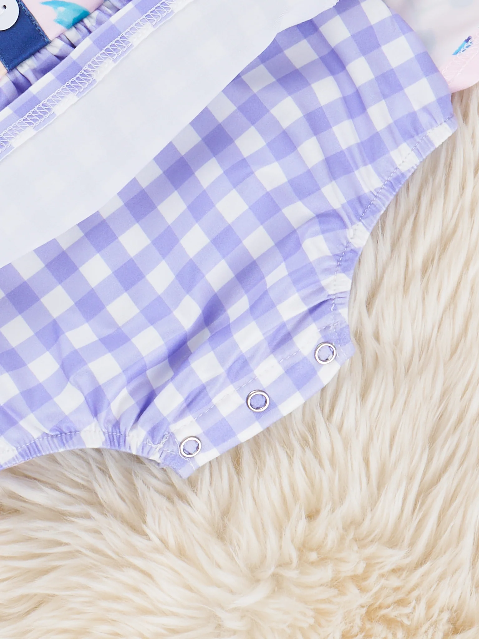 Roses & Gingham Bubble Romper - Image 2