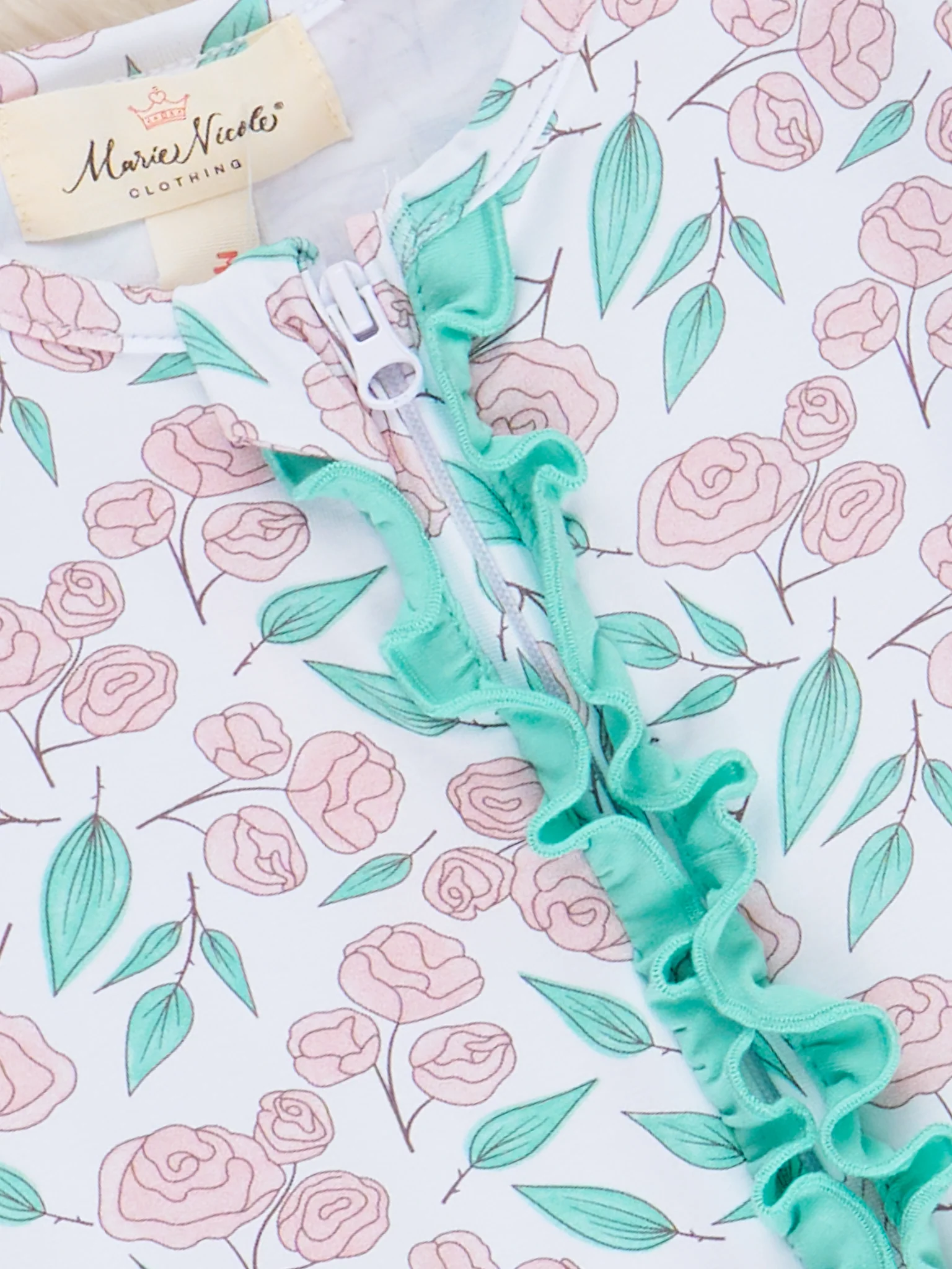 Rosewood Lane Ruffle Footed Sleeper Pajamas - Image 3