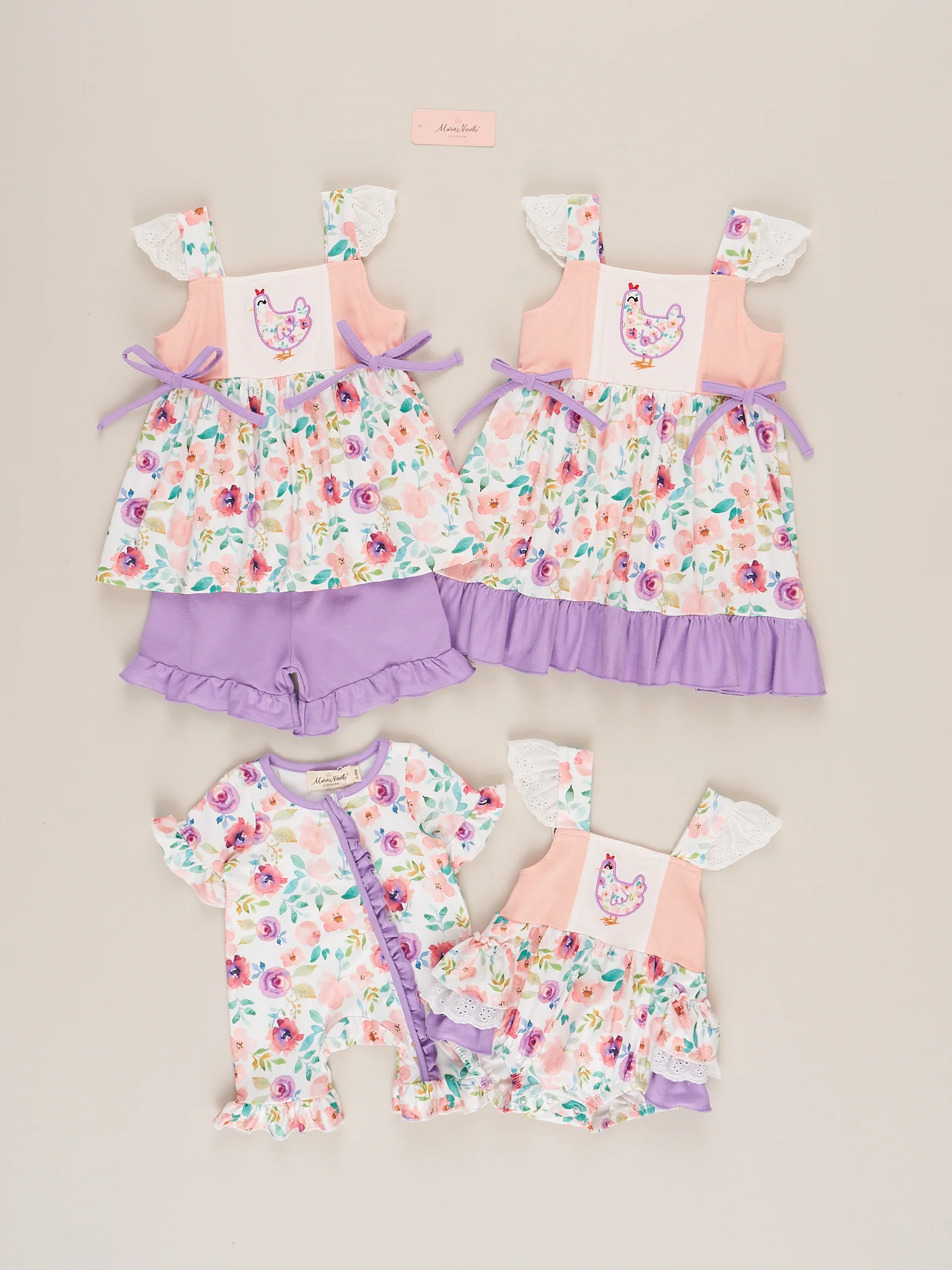 Rosy Chickens Ruffle Dress - Image 3
