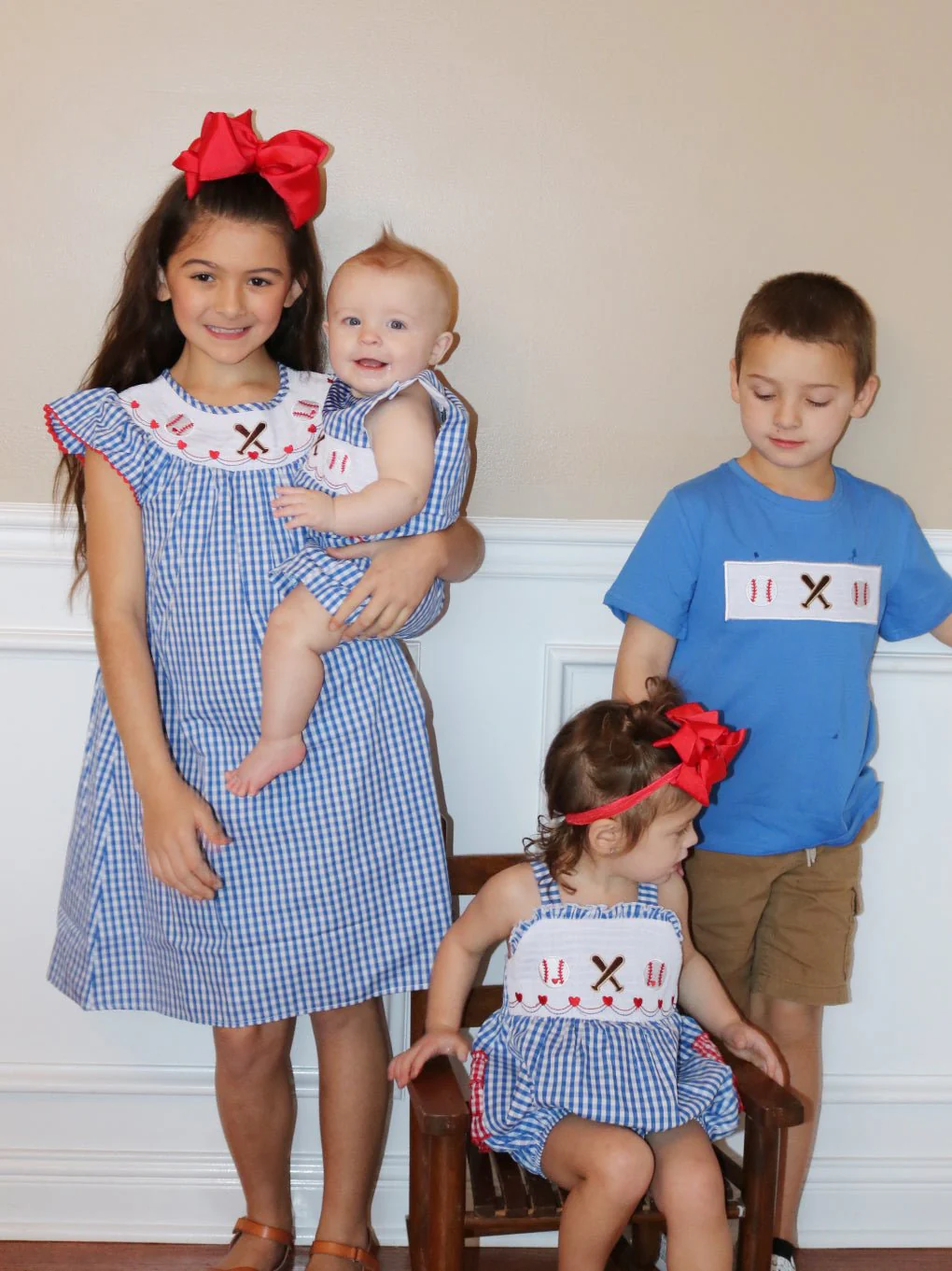 Royal Blue Smocked Baseball Shirt - Image 4