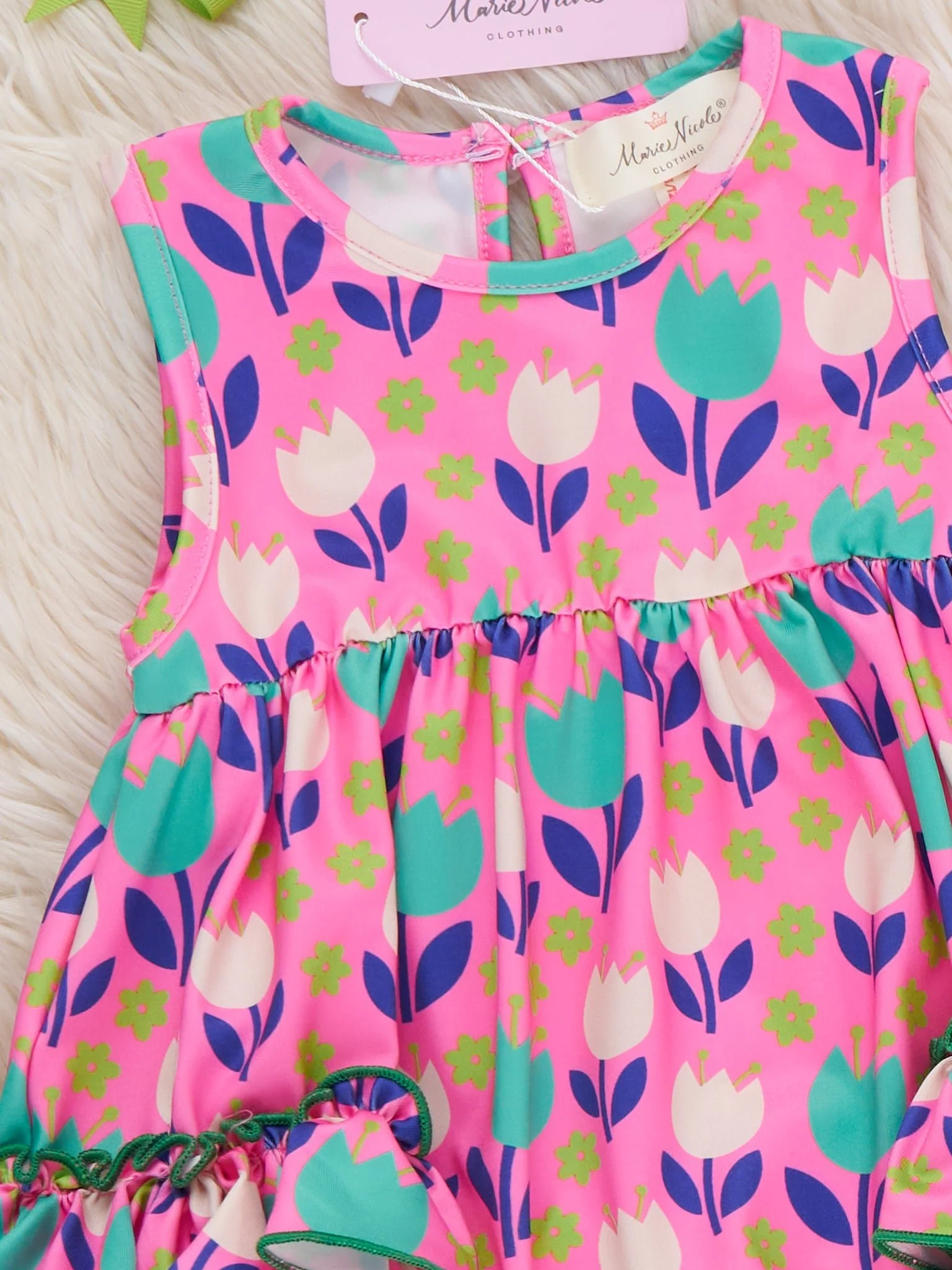 Ruffle Bubble Romper - Tulip - Image 4