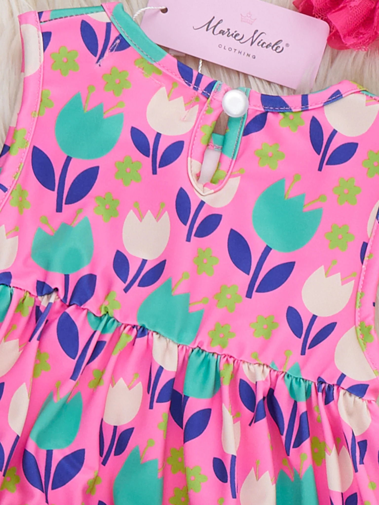 Ruffle Bubble Romper - Tulip - Image 5