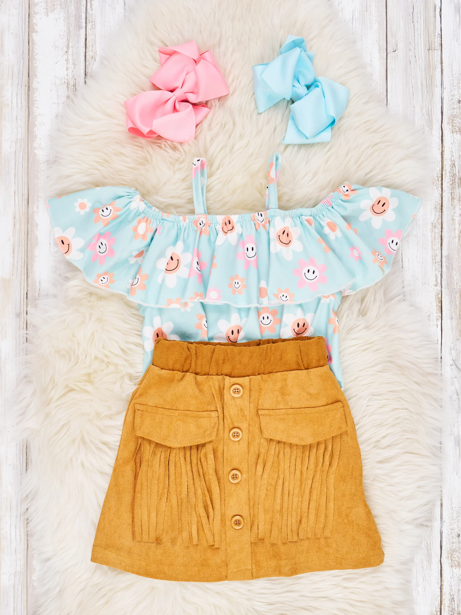 Ruffle Off-The-Shoulder Skirt Outfit - Image 4