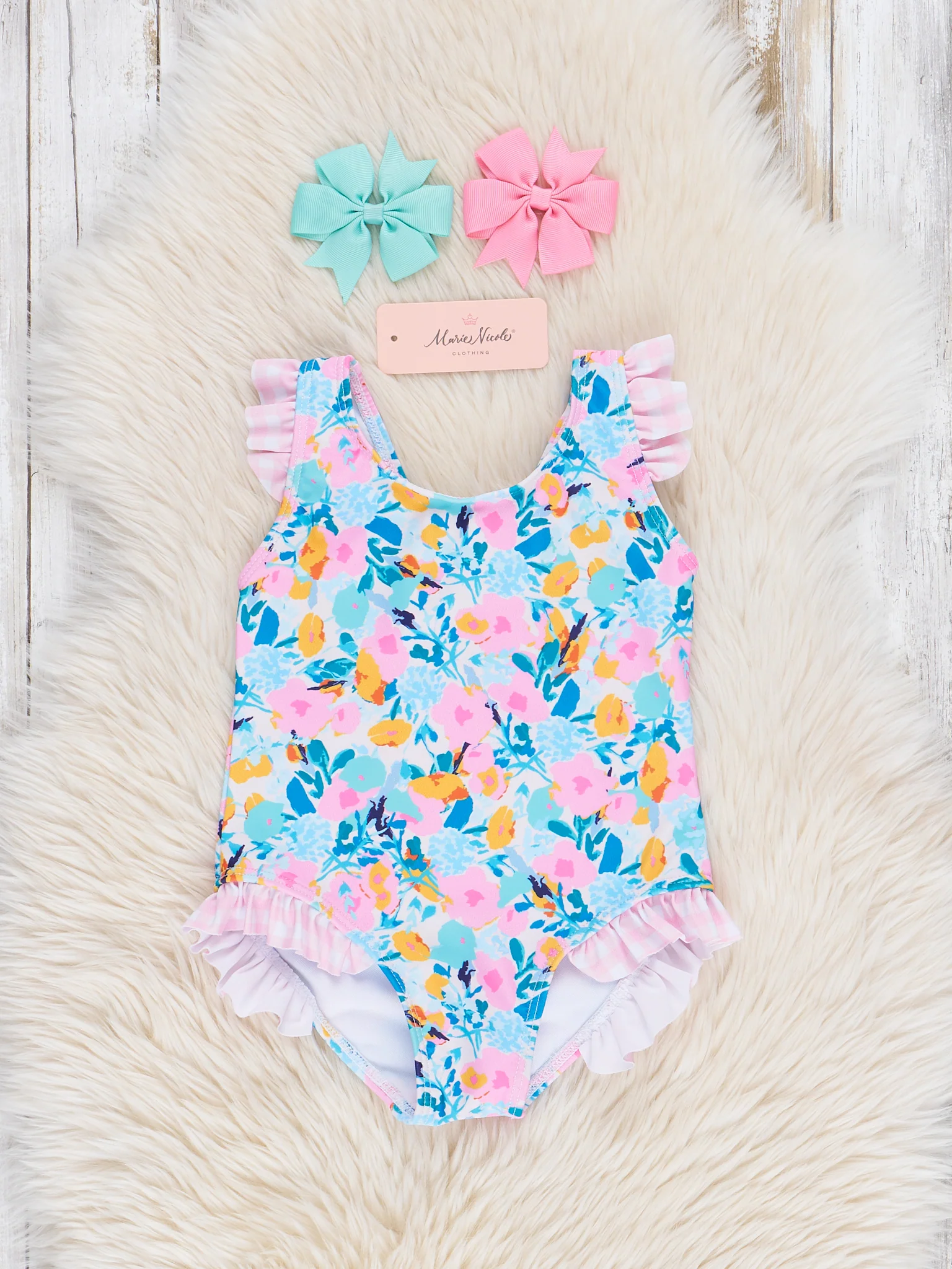 Ruffle Swimsuit - Bed of Roses - Image 2