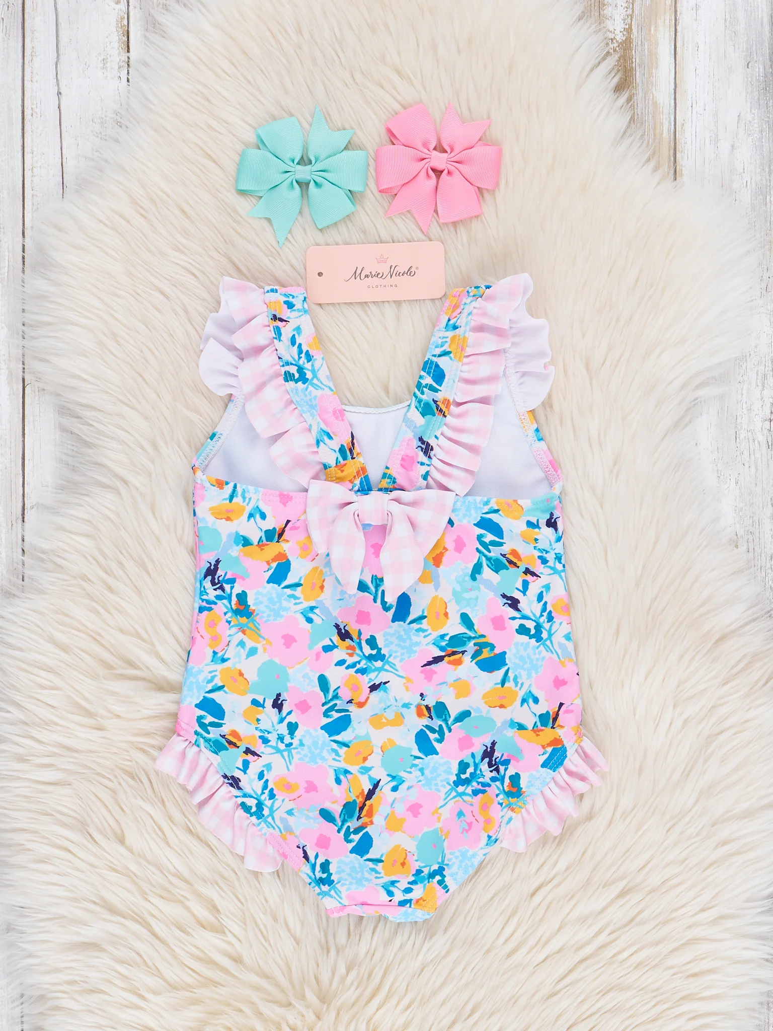 Ruffle Swimsuit - Bed of Roses - Image 3