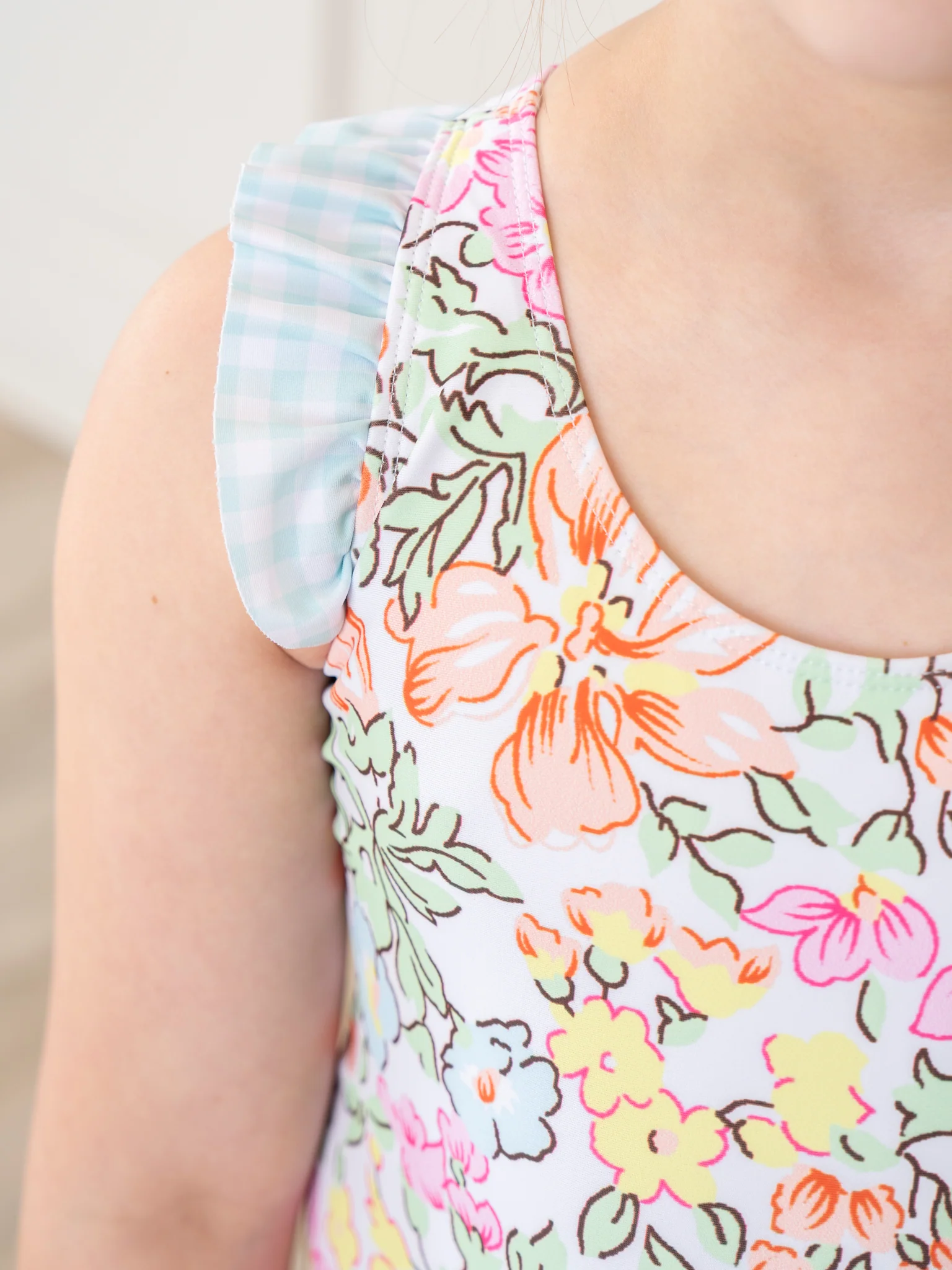 Ruffle Swimsuit - Wildflower Doodles - Image 5