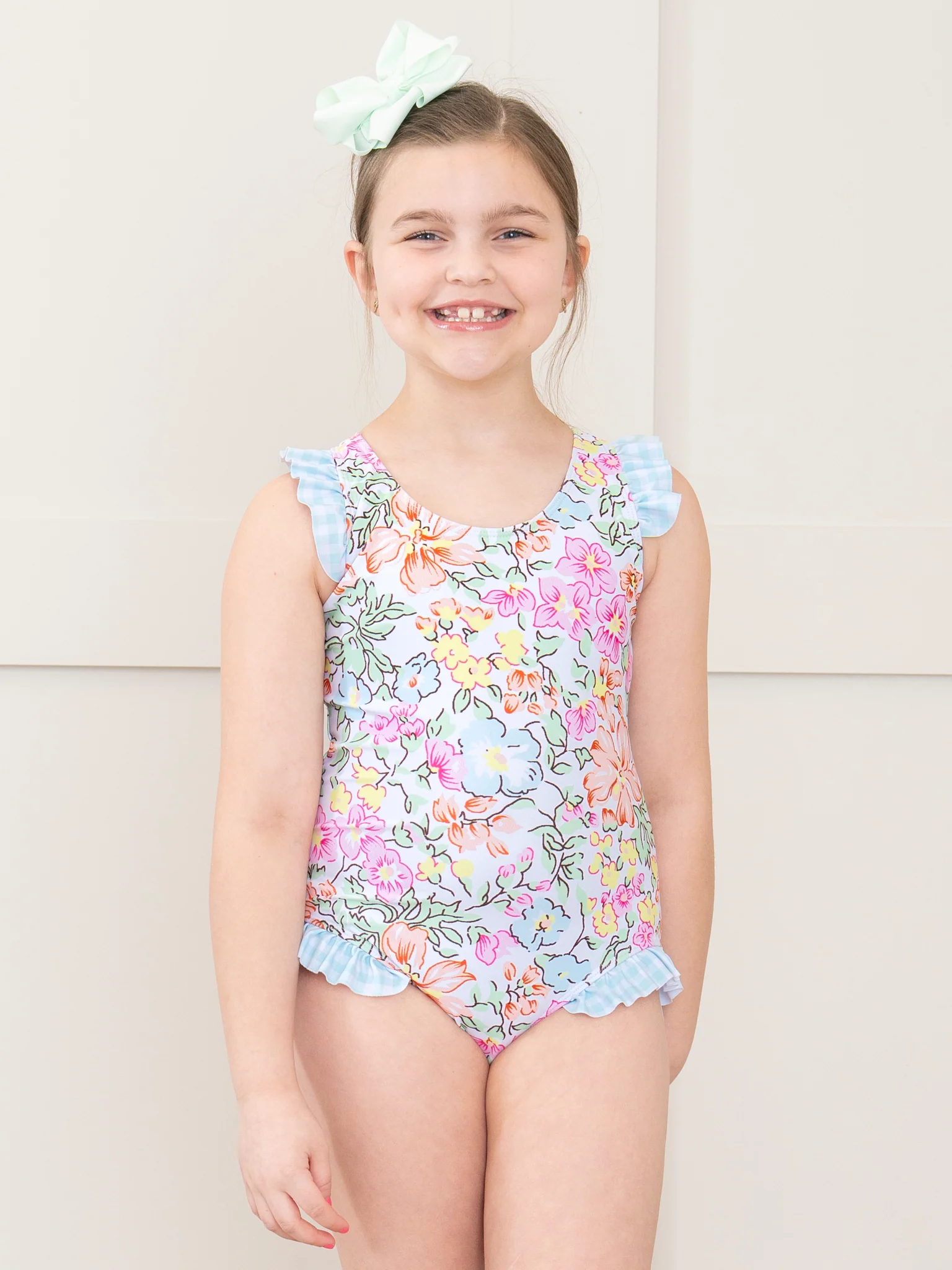 Ruffle Swimsuit - Wildflower Doodles - Image 6