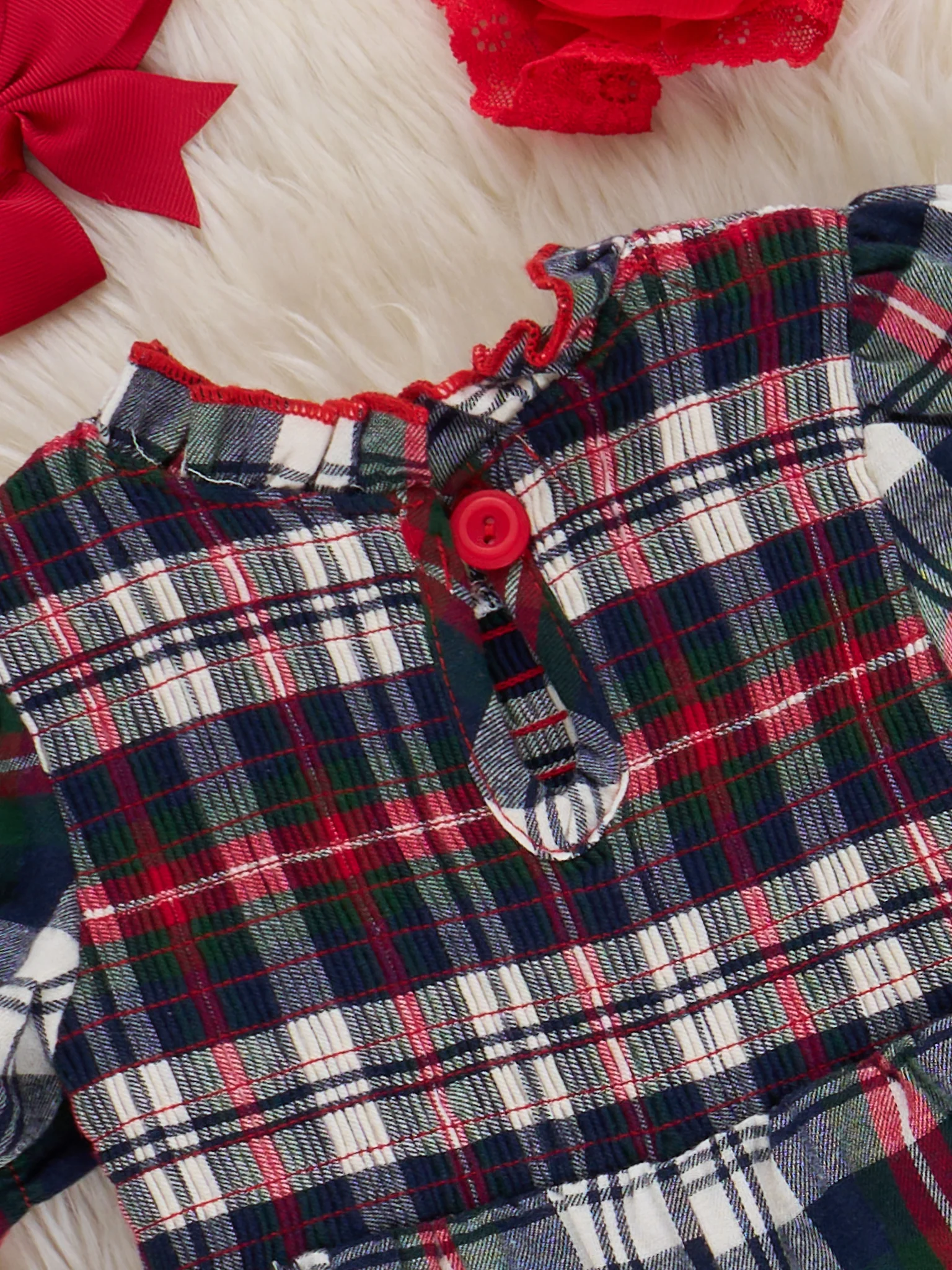 Rustic Check Romper - Image 3