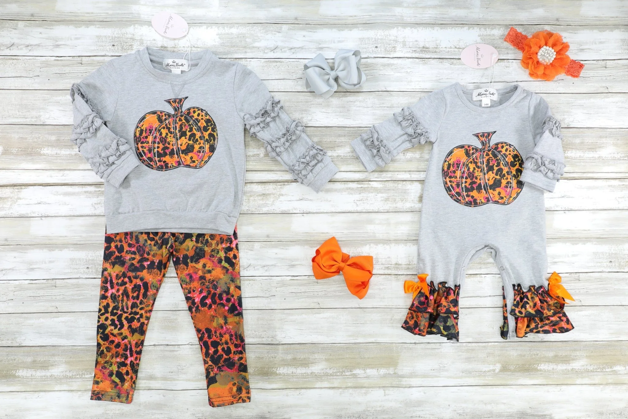 Rusty Leopard Pumpkin Ruffle Outfit - Image 3