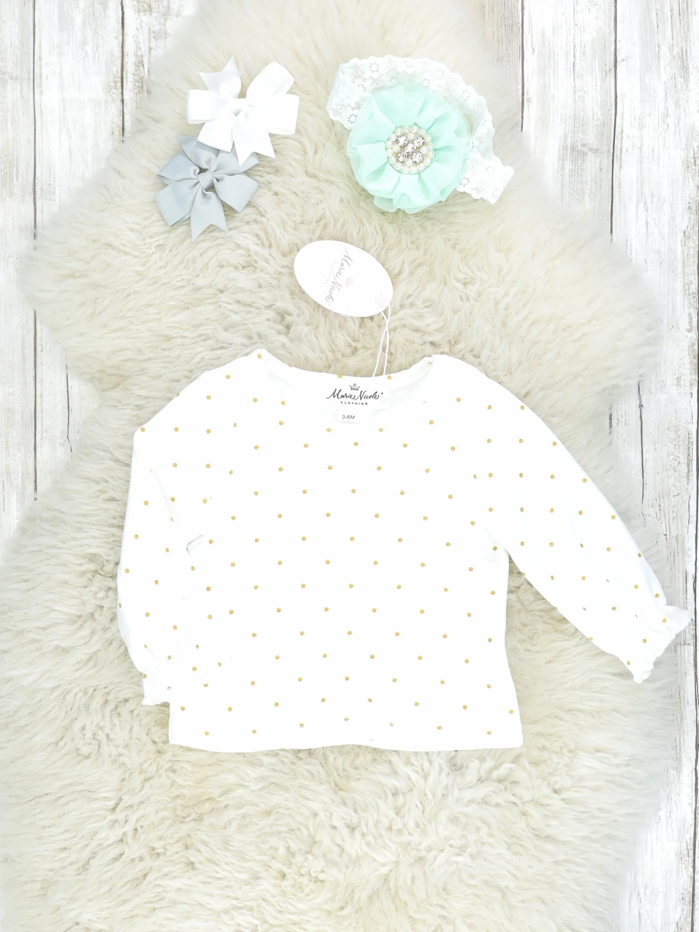 Sage Ruffle Overall Set - Image 4