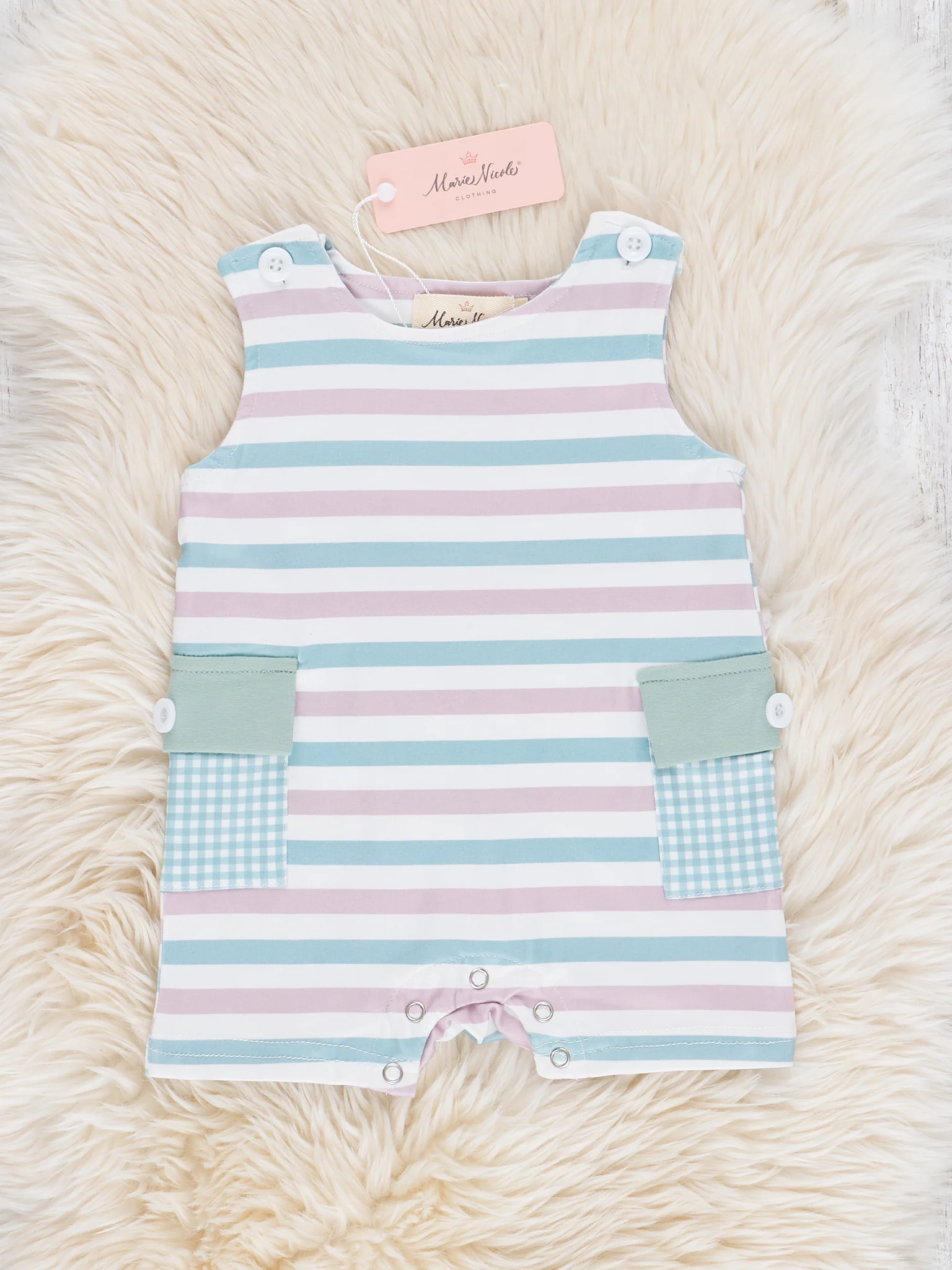 Sage Stripes Pocket Johnny