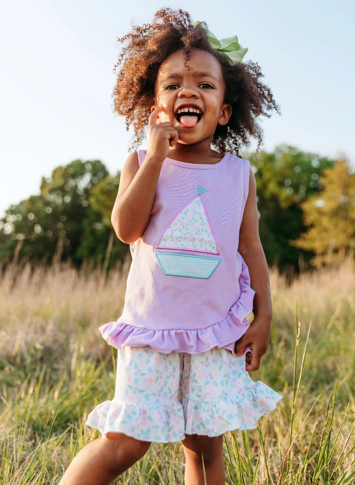 Sail into Summer Embroidered Ruffle Outfit