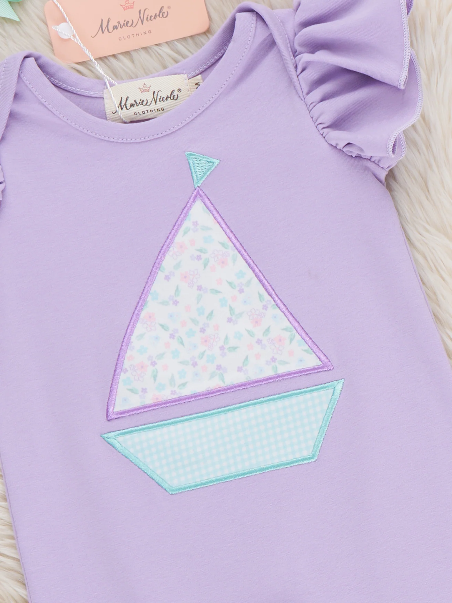 Sail into Summer Embroidered Ruffle Romper - Image 2