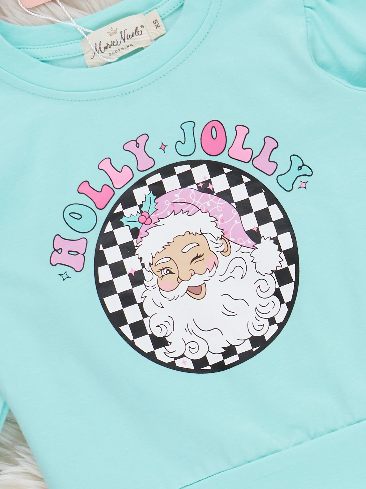 Santa Checkers Bell Bottoms Outfit - Image 4